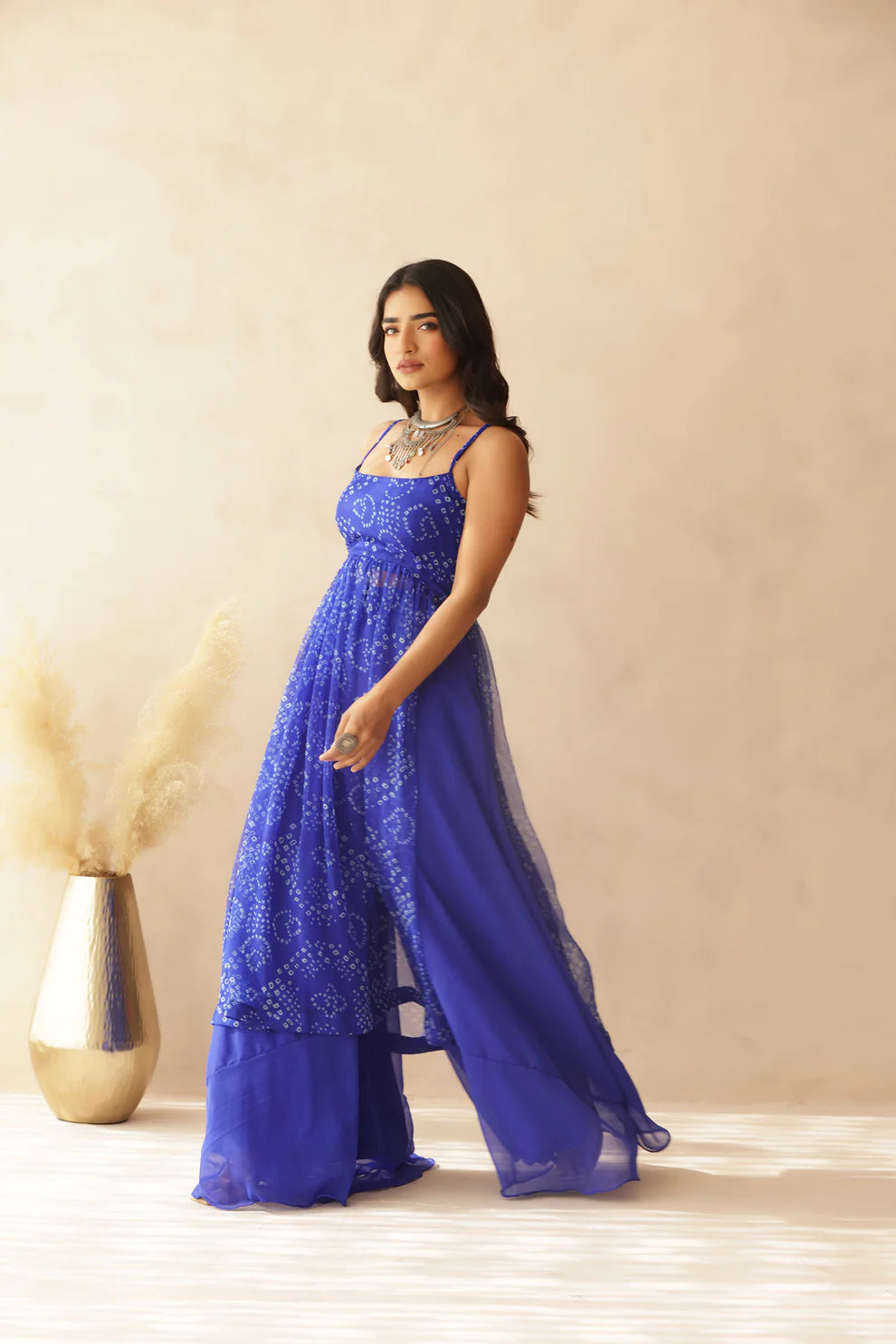 RAAVI PINK PEACOCK STRAP KURTI