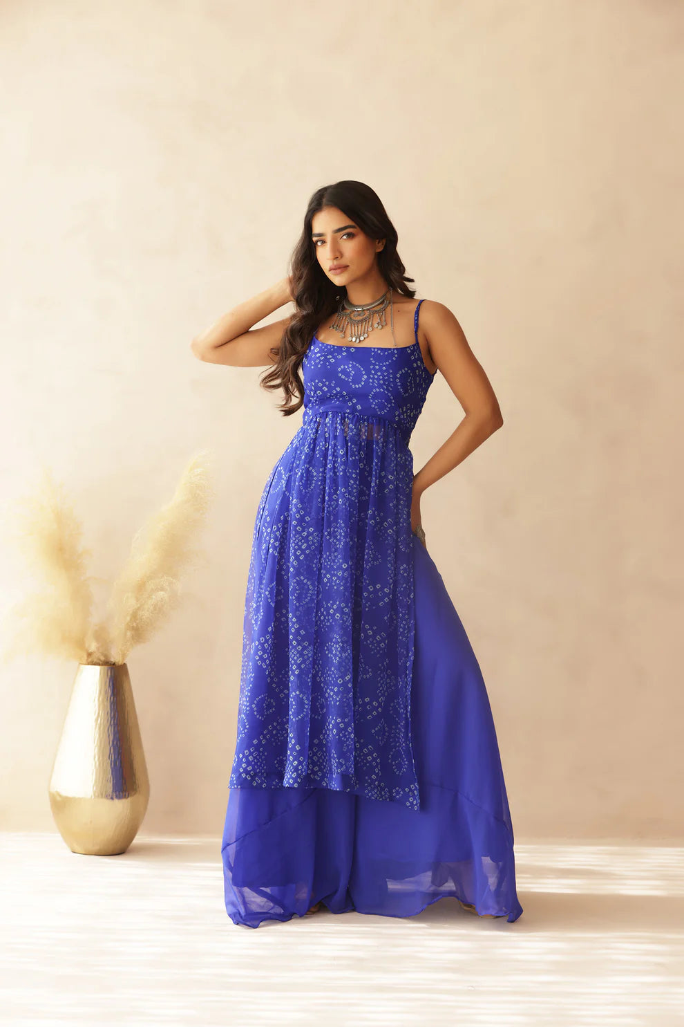 RAAVI PINK PEACOCK STRAP KURTI