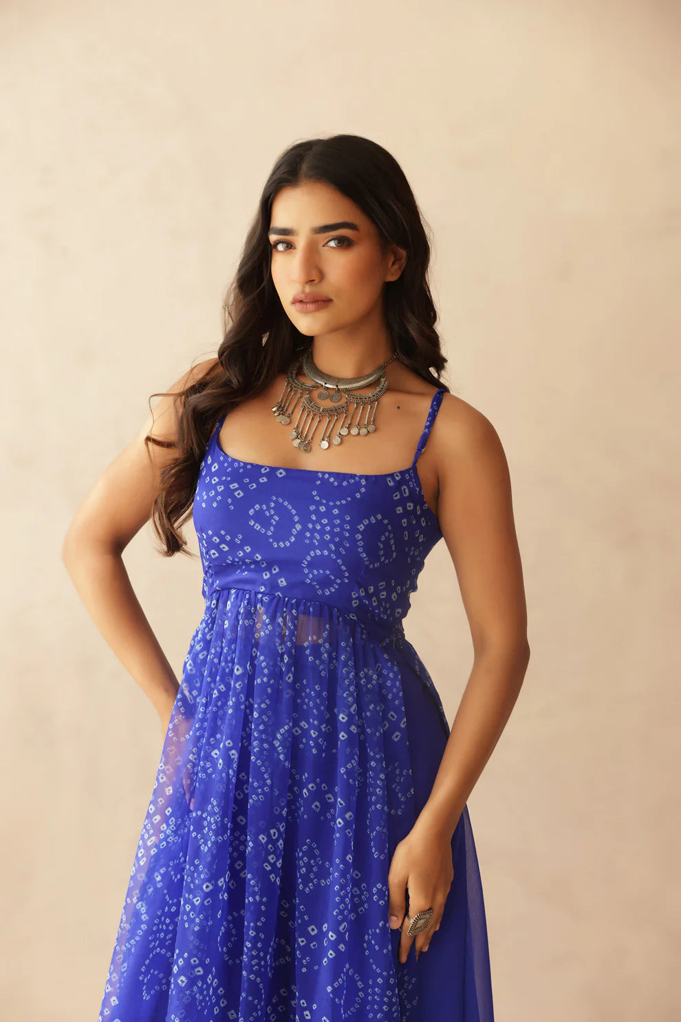 RAAVI PINK PEACOCK STRAP KURTI