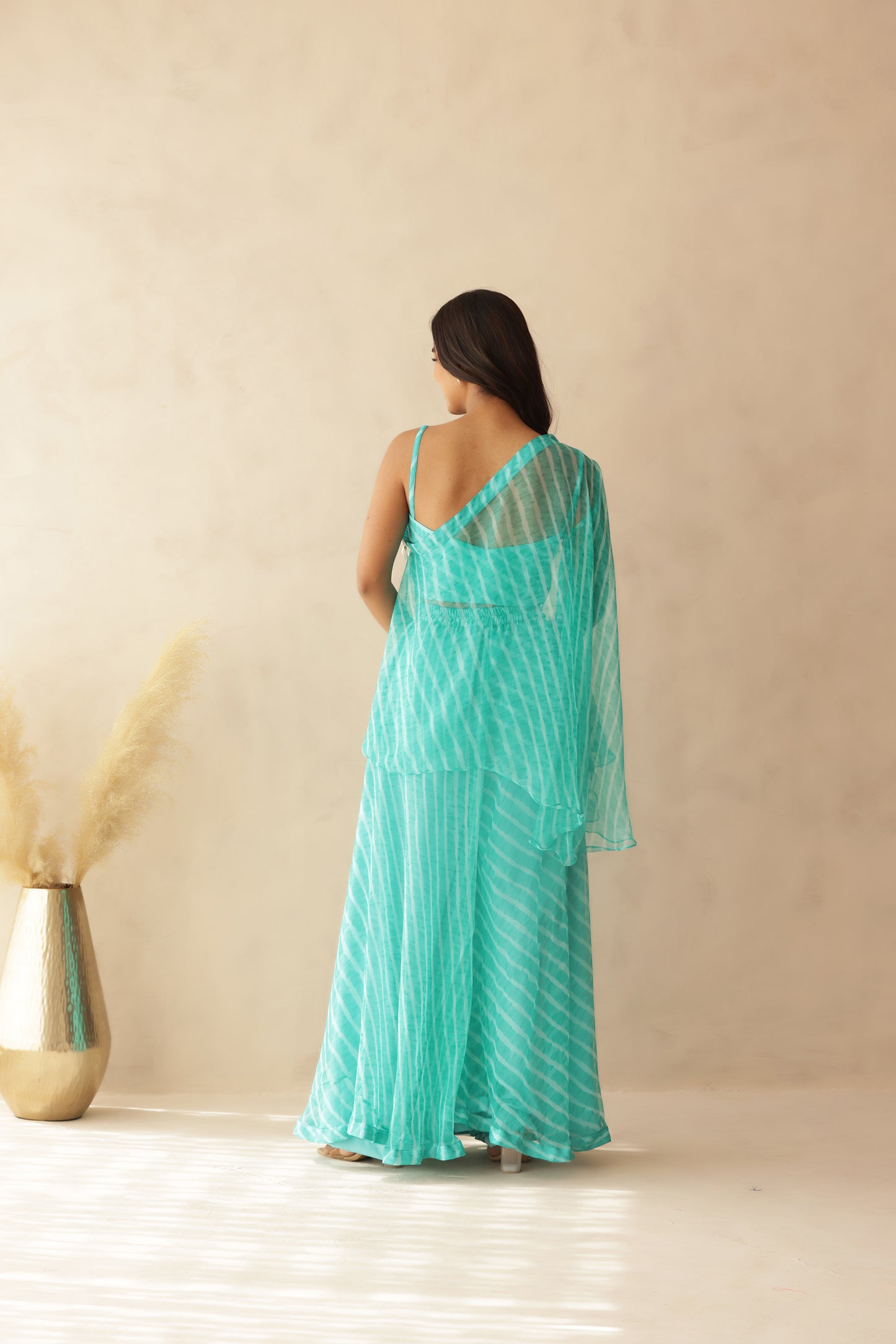 NIRVI LEHERIYA C GREEN FUSION SET