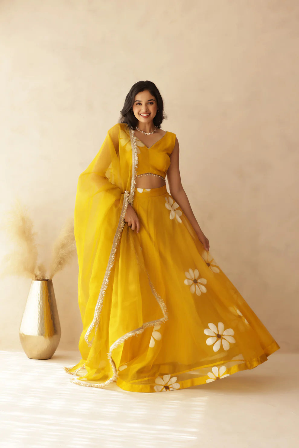 ZOHRA RED HANDPAINTED LEHENGA