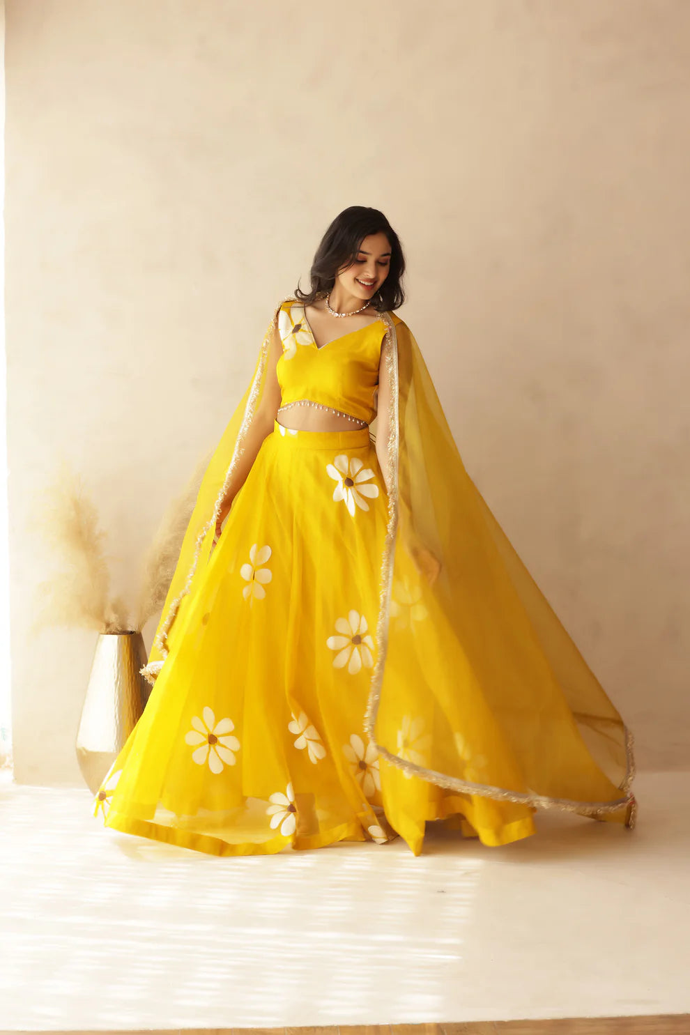 ZOHRA RED HANDPAINTED LEHENGA