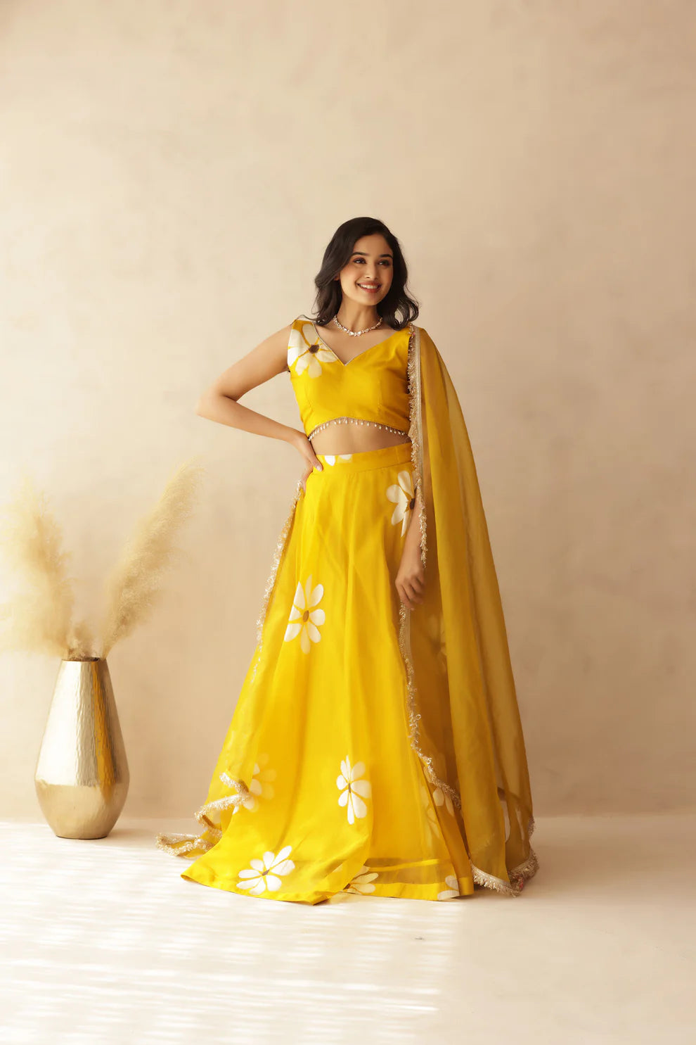 ZOHRA RED HANDPAINTED LEHENGA