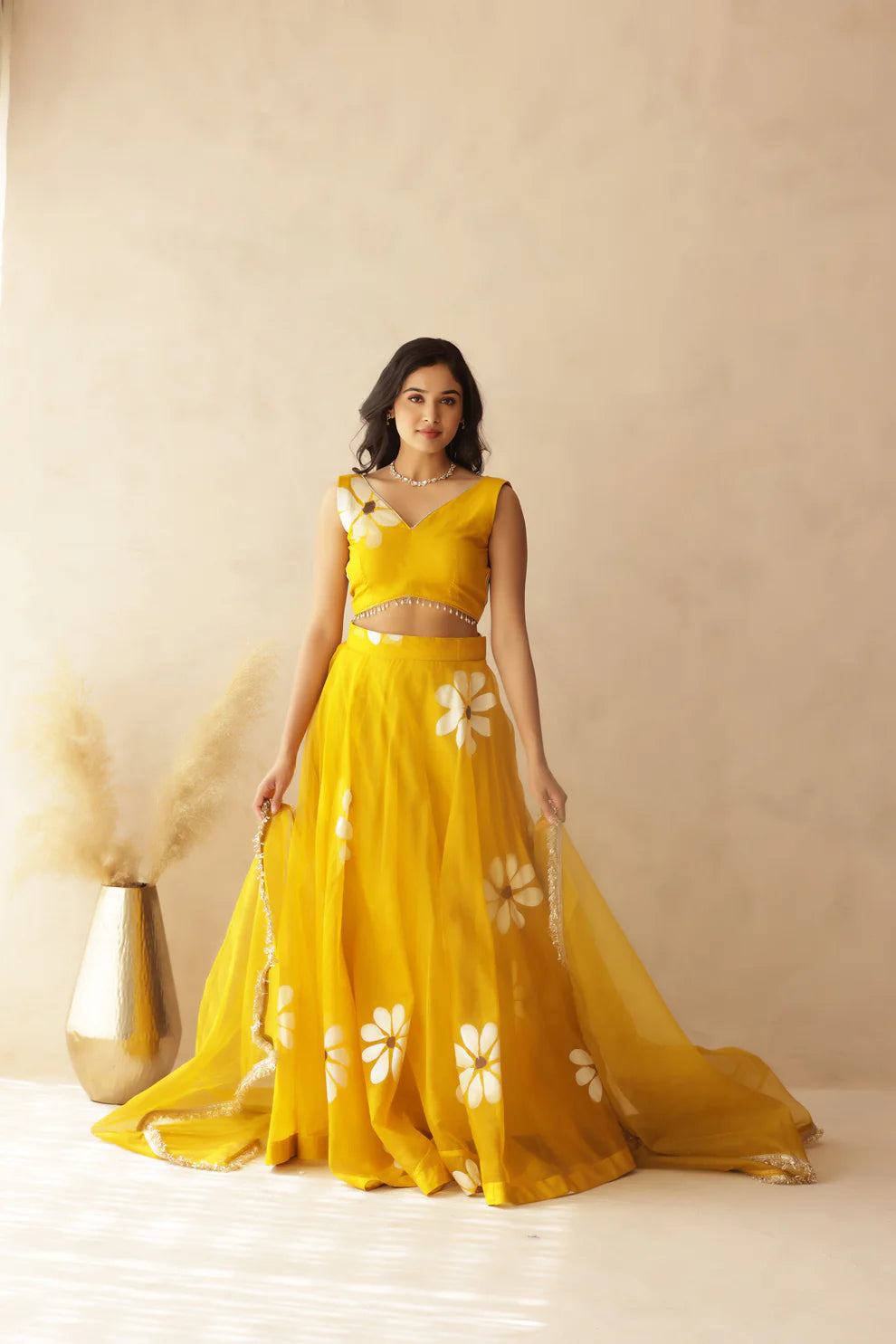 ZOHRA RED HANDPAINTED LEHENGA