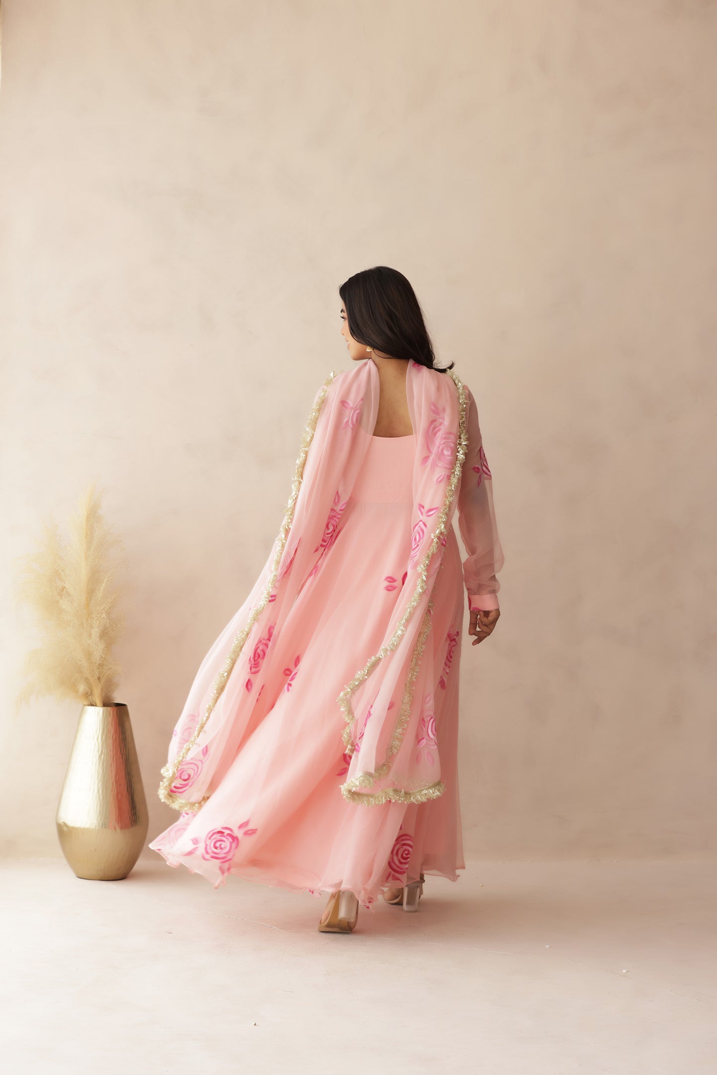 KAVINI PASTEL PINK ANARKALI