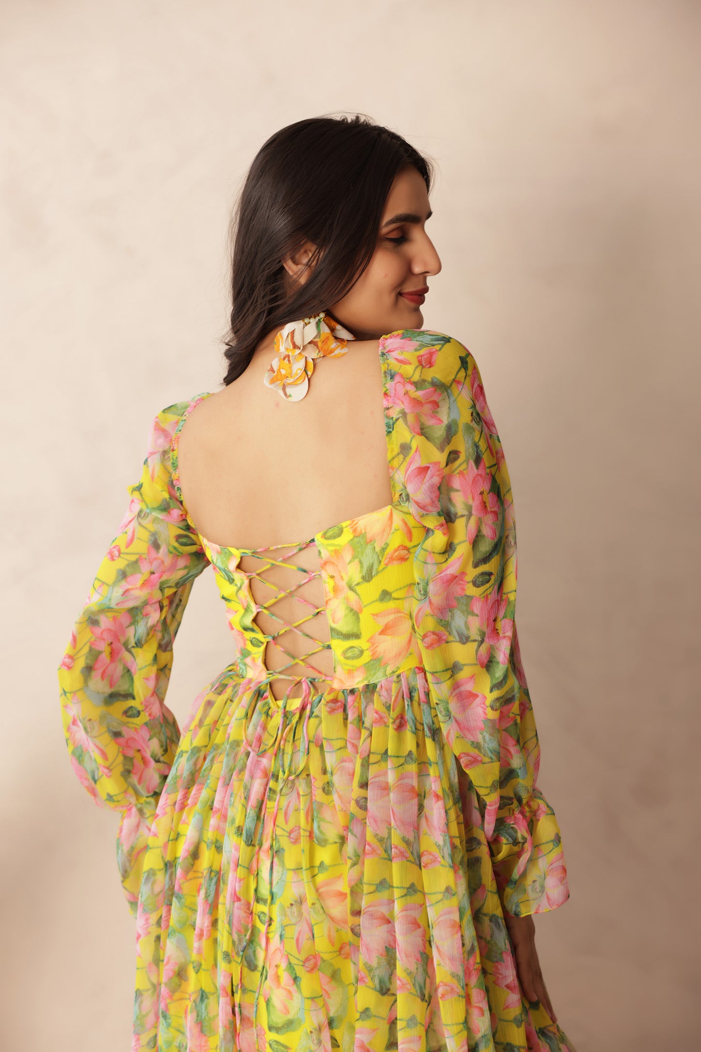 OLIVIA NEON FLORAL DRESS