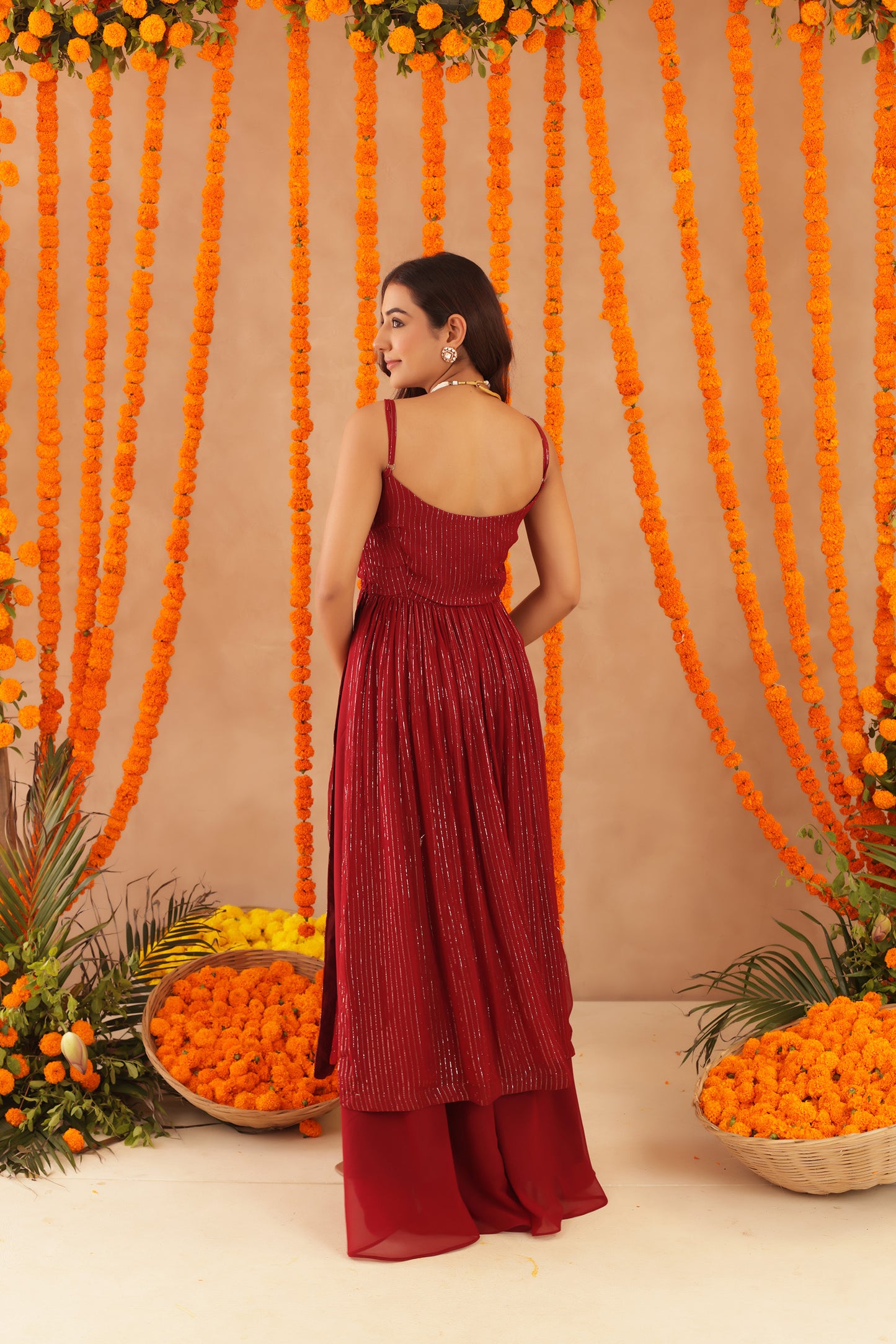 JOSHNA RED LURIX KURTA SET