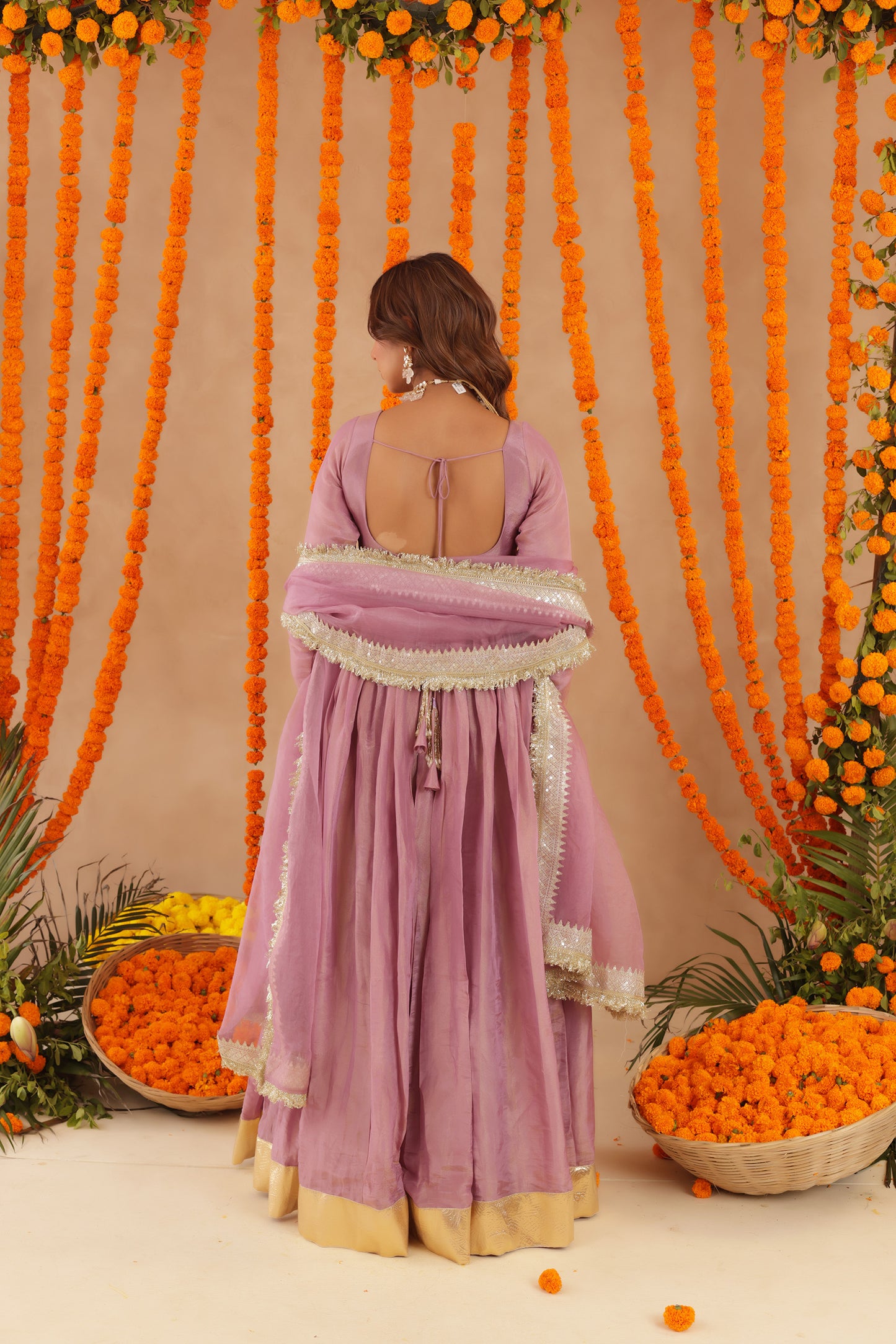SHUBHA MAUVE PINK ANARKALI SET
