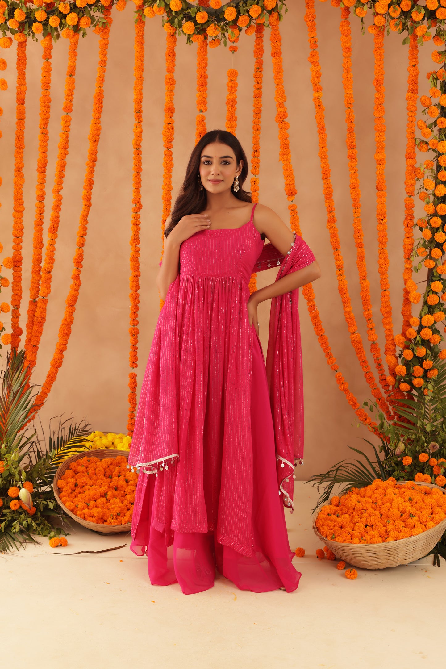 NISHKA PINK LURIX KURTA SET