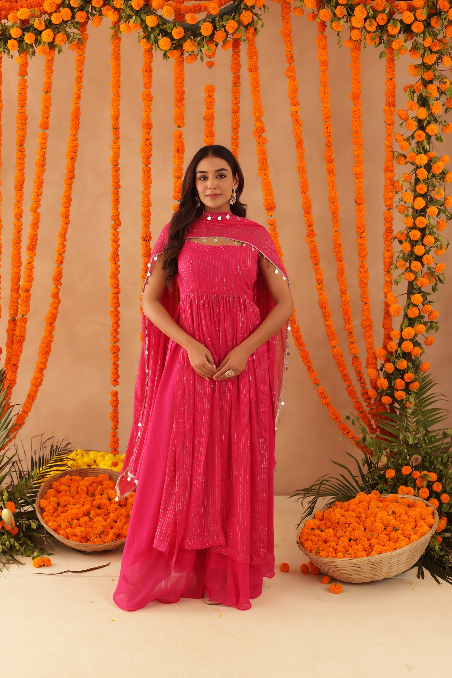 NISHKA PINK LURIX KURTA SET