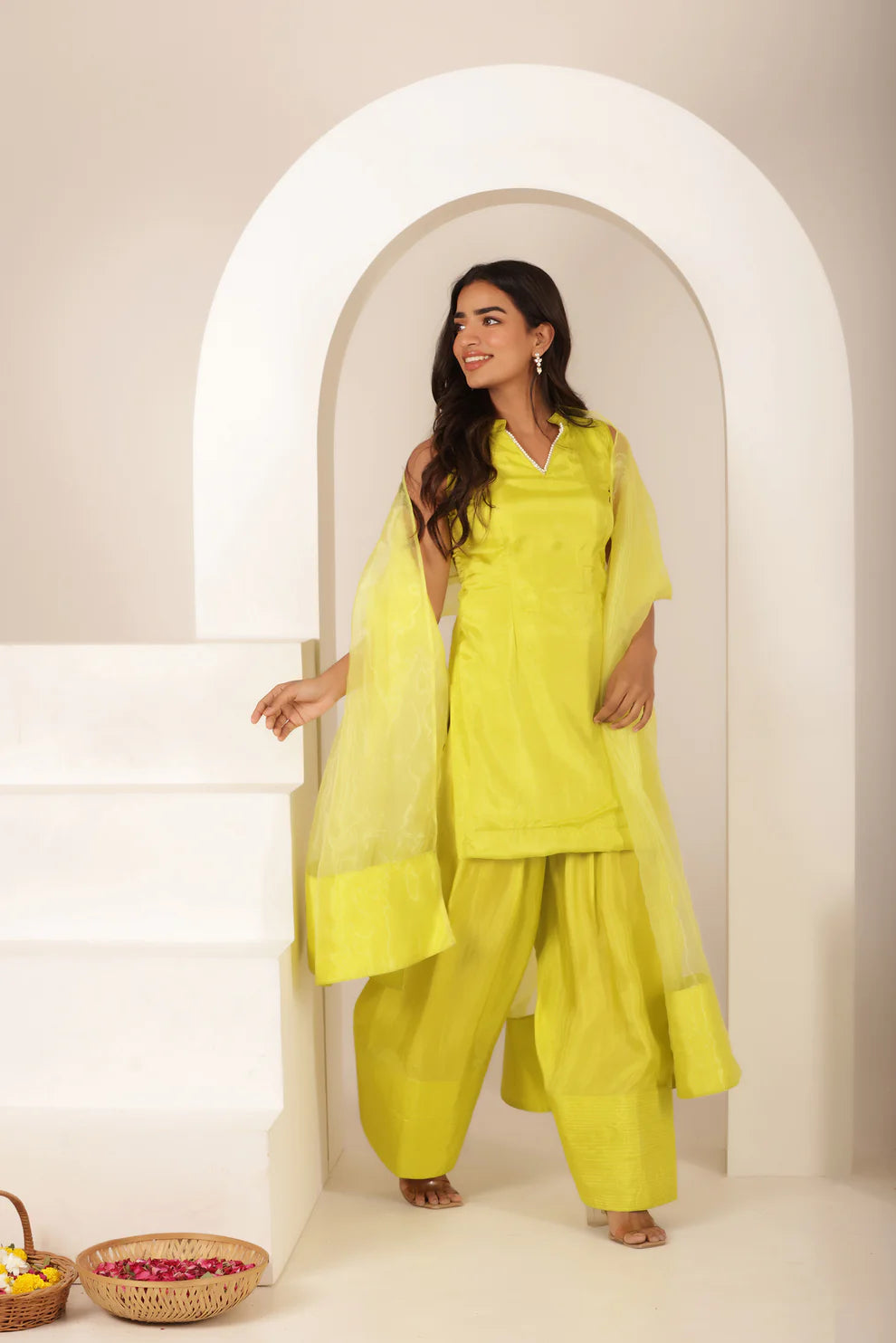 HALA YELLOW FARSHI SALWAR SUIT