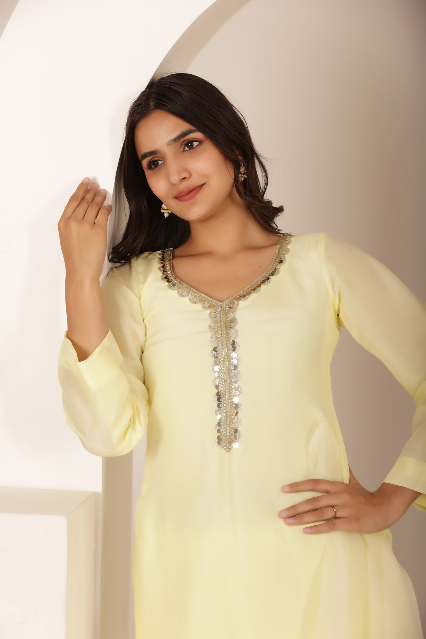 HALA YELLOW FARSHI SALWAR SUIT