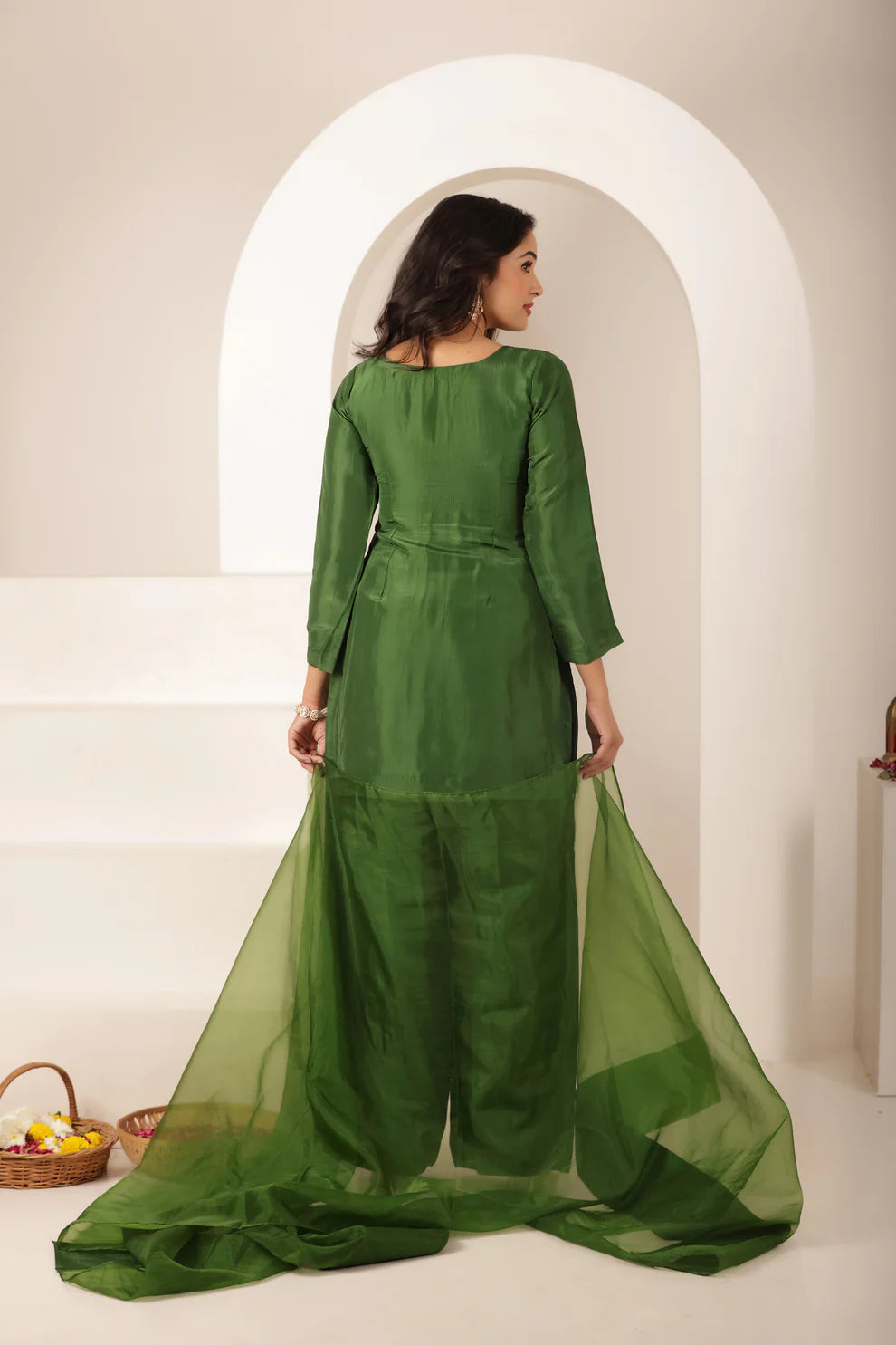 RUBAB BEIGE BROWN FARSHI SALWAR SUIT