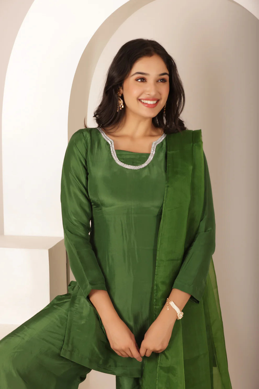 RUBAB BEIGE BROWN FARSHI SALWAR SUIT