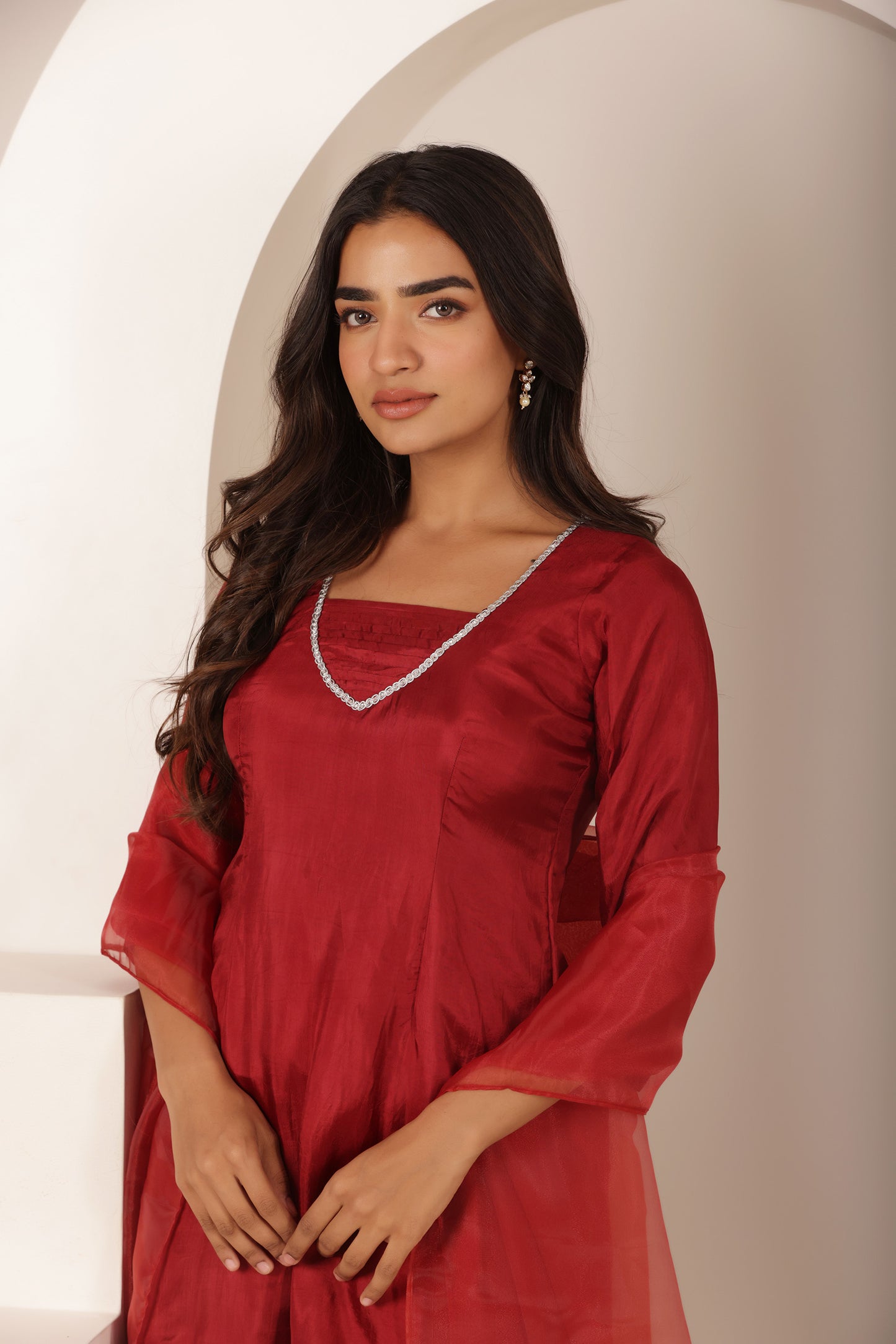 ALIZEH RED FARSHI SALWAR SUIT