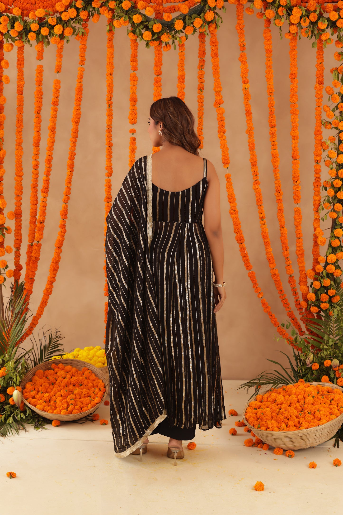 ELARA BLACK LURIX ANARKALI SET