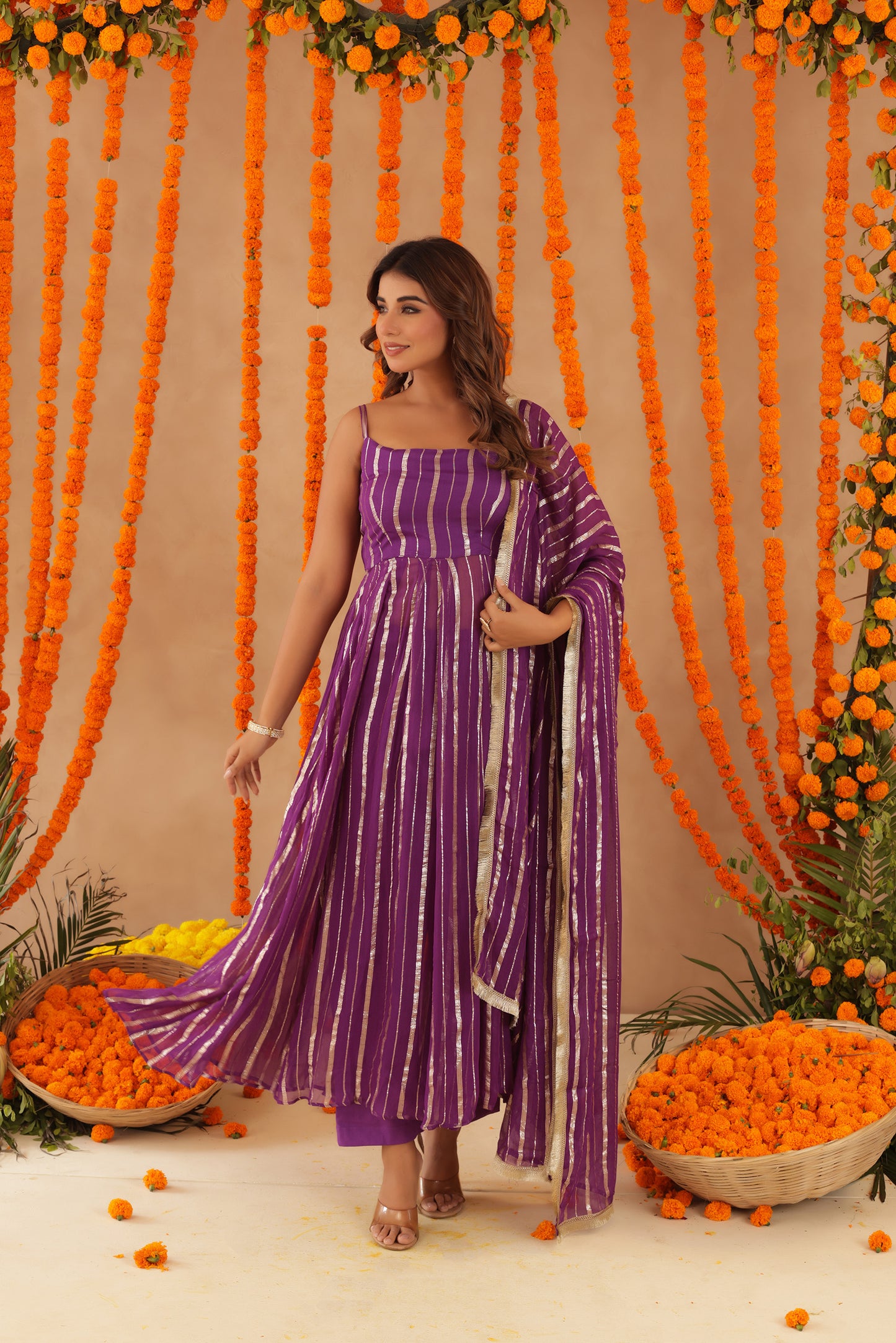 ELARA BLACK LURIX ANARKALI SET