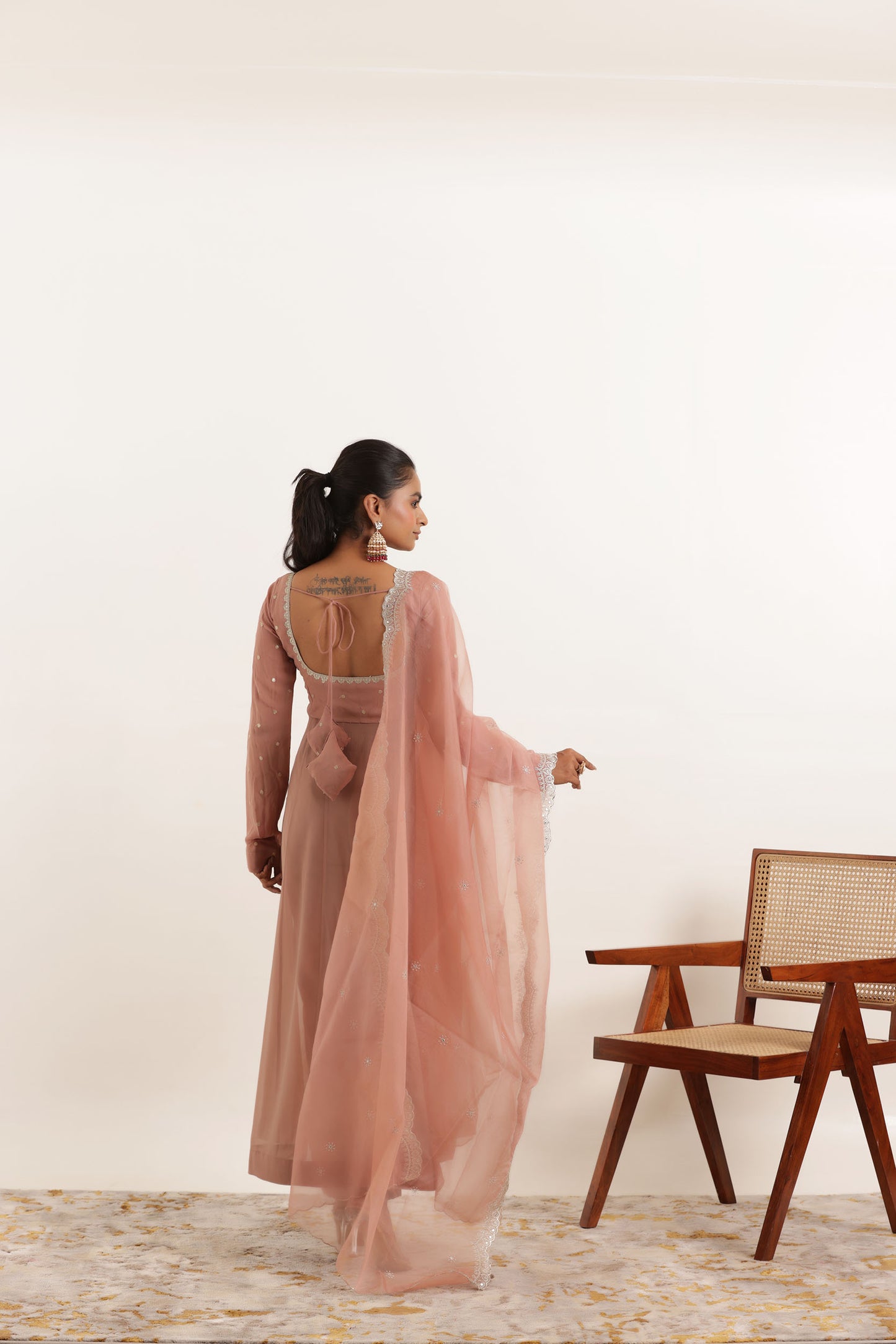 AARINI MAUVE CHIKU REGAL ANARKALI SET Deasha India