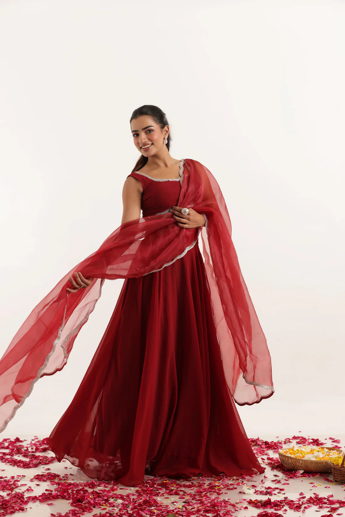 TARA VOILET GREY DETAILED LEHENGA SET Deasha India