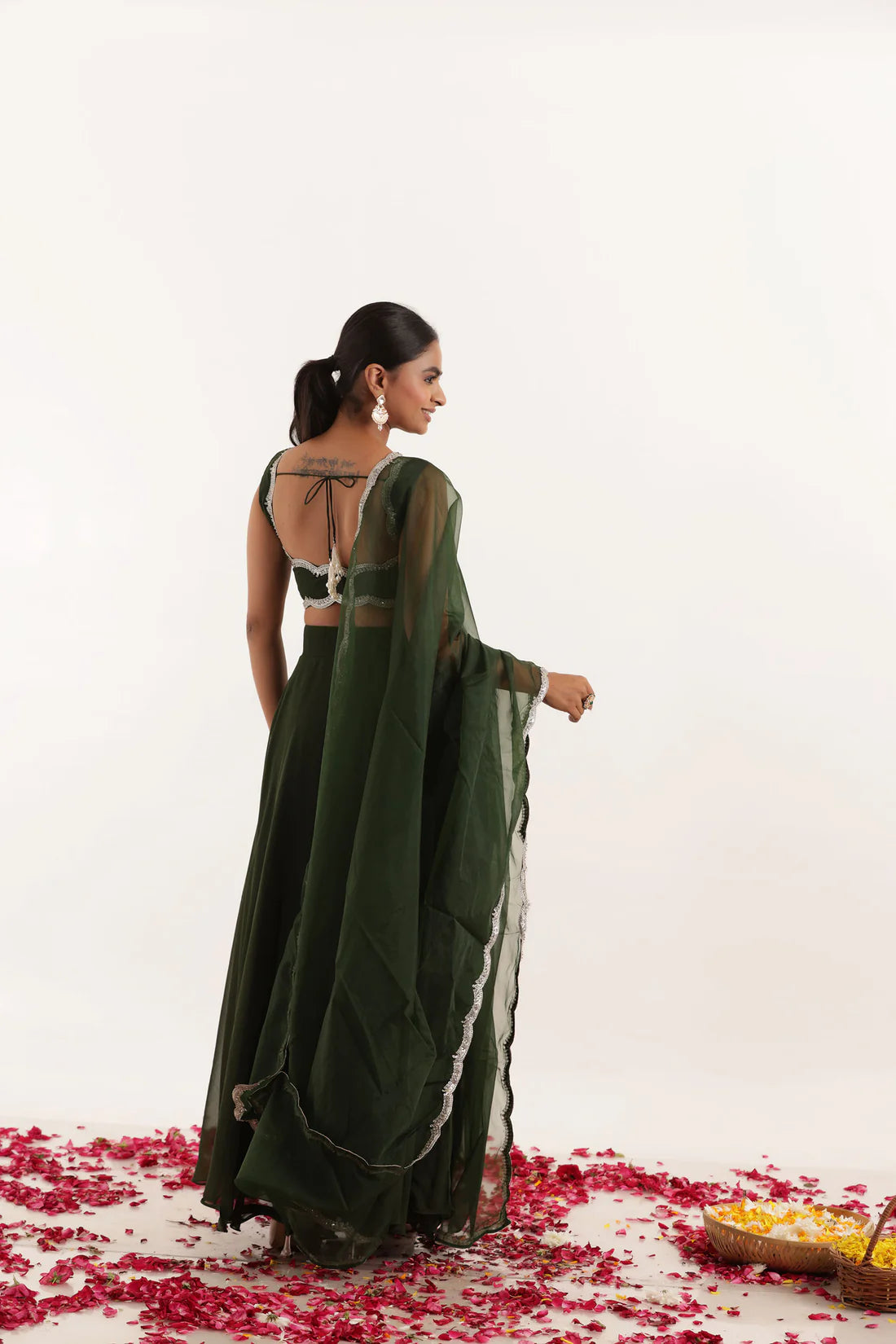 TARA VOILET GREY DETAILED LEHENGA SET Deasha India