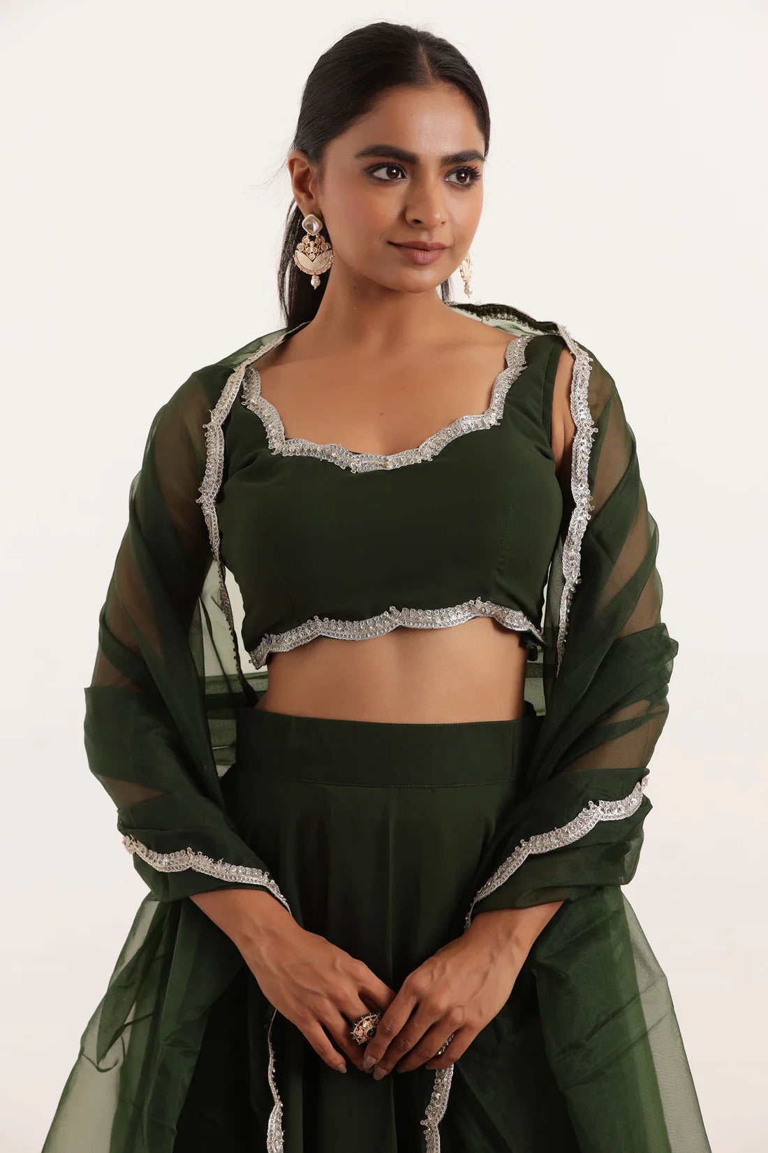 TARA VOILET GREY DETAILED LEHENGA SET Deasha India