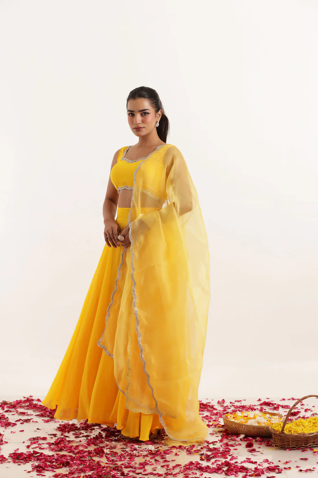 TARA VOILET GREY DETAILED LEHENGA SET Deasha India