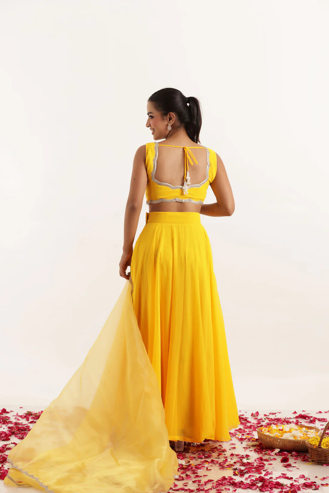 TARA VOILET GREY DETAILED LEHENGA SET Deasha India