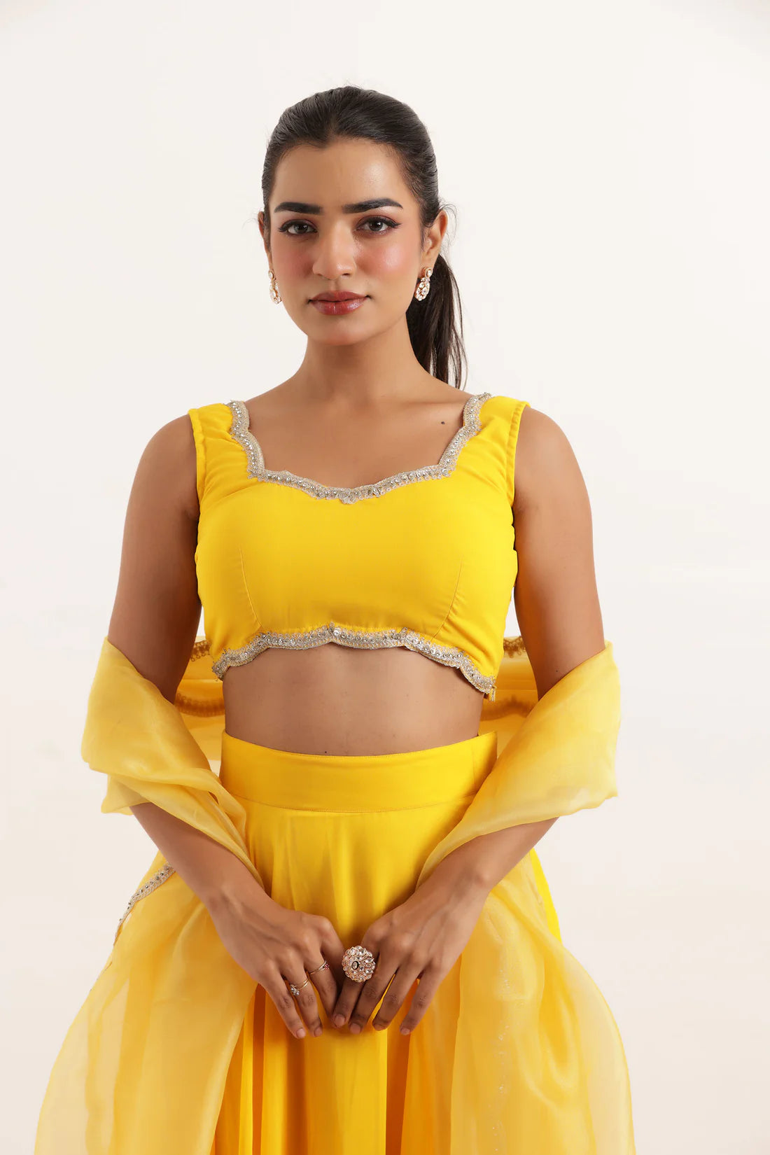 TARA VOILET GREY DETAILED LEHENGA SET Deasha India