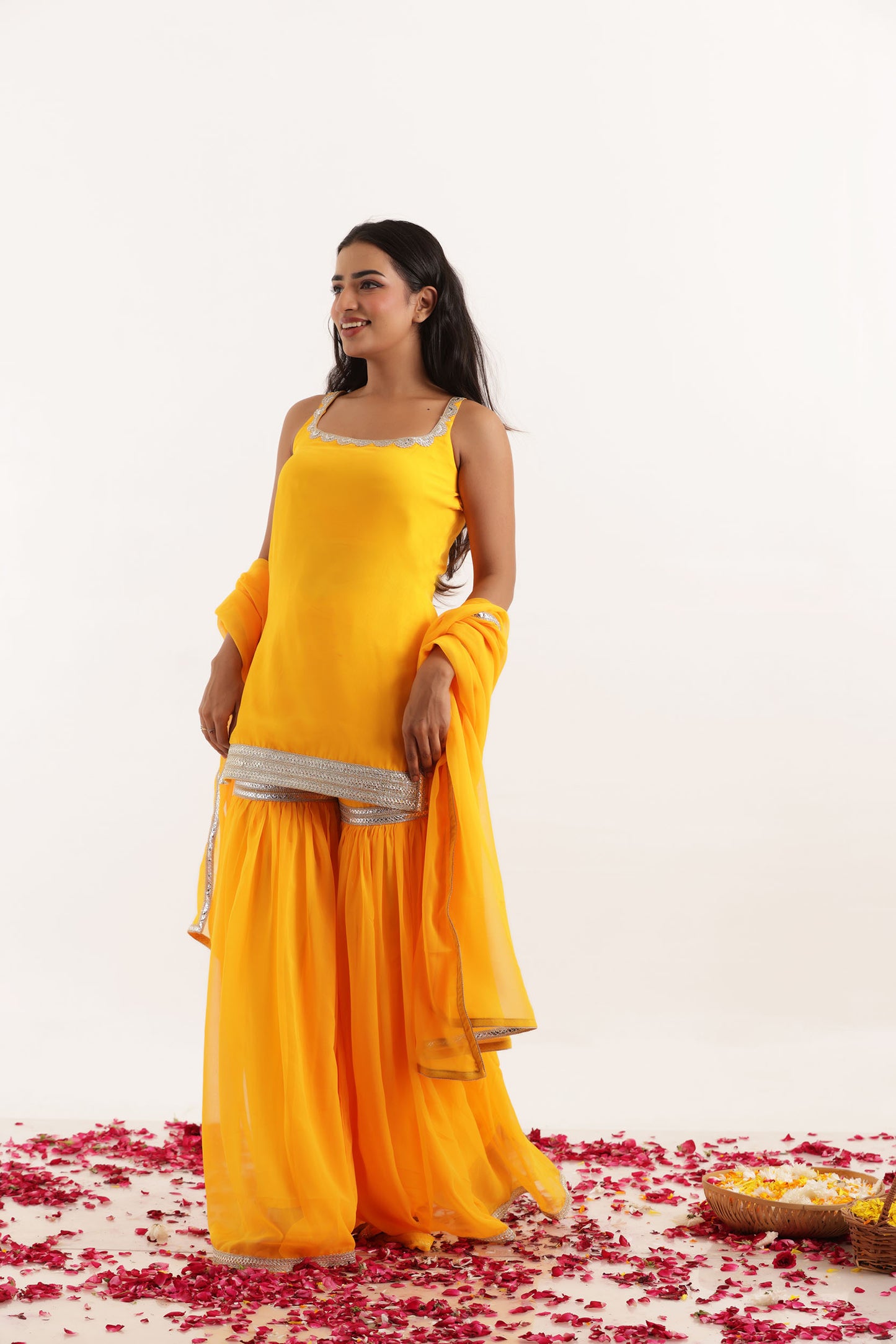 NEHA YELLOW DETAILED SHARARA SET Deasha India