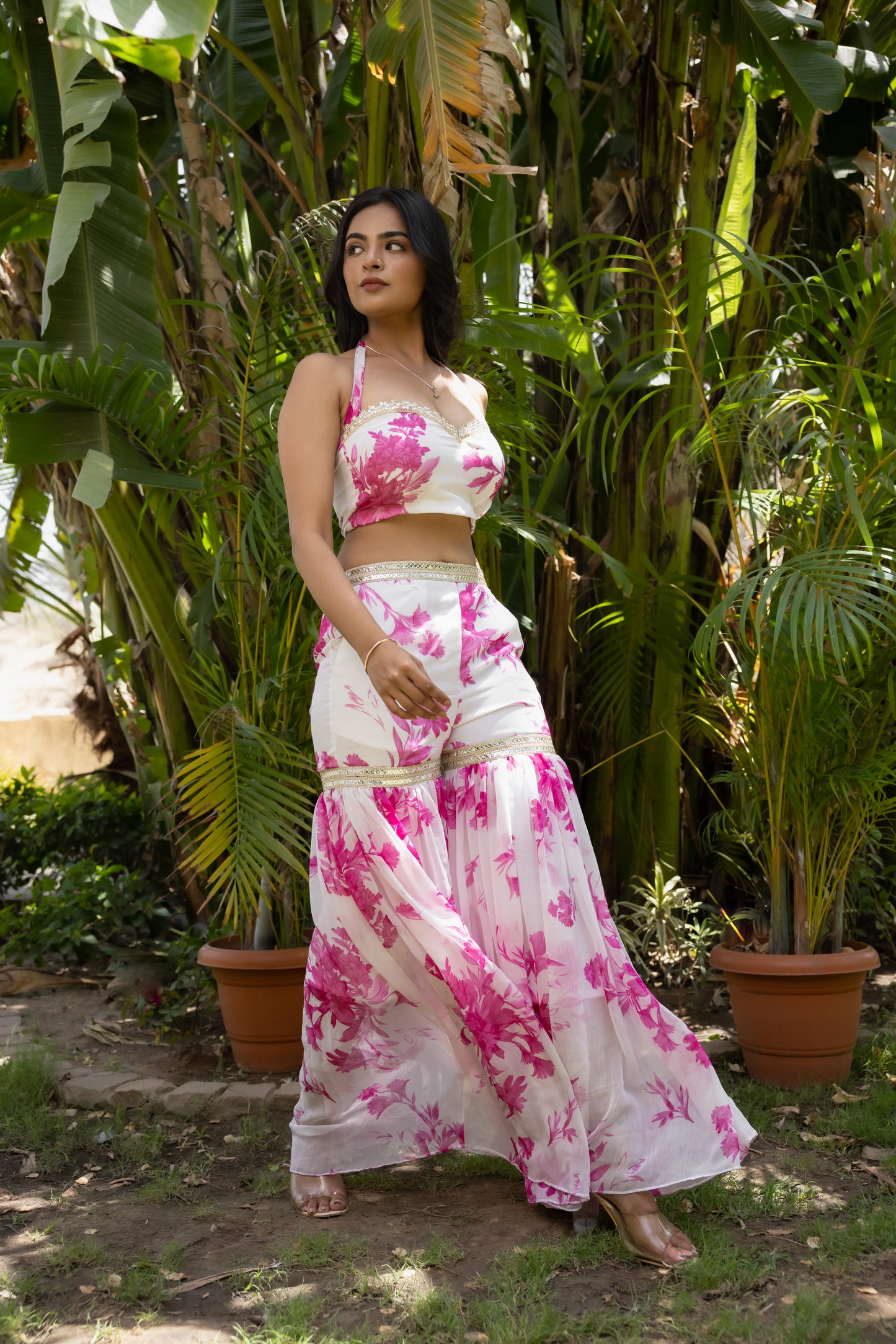 HAILEY PINK FLORAL PRINTED COORD SET Deasha India