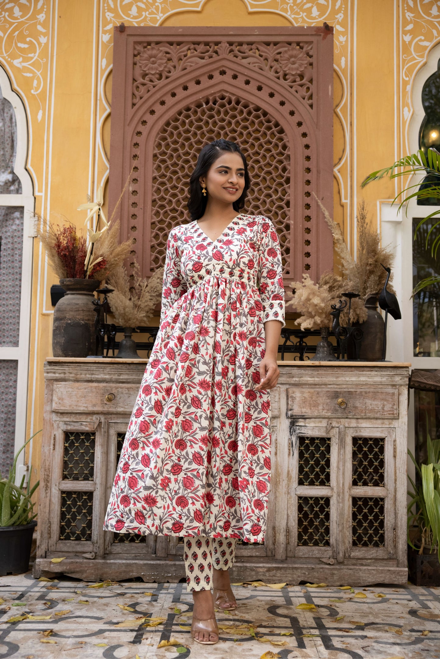 FIROSA COTTON FLORAL PRINTED SUIT SET Deasha India