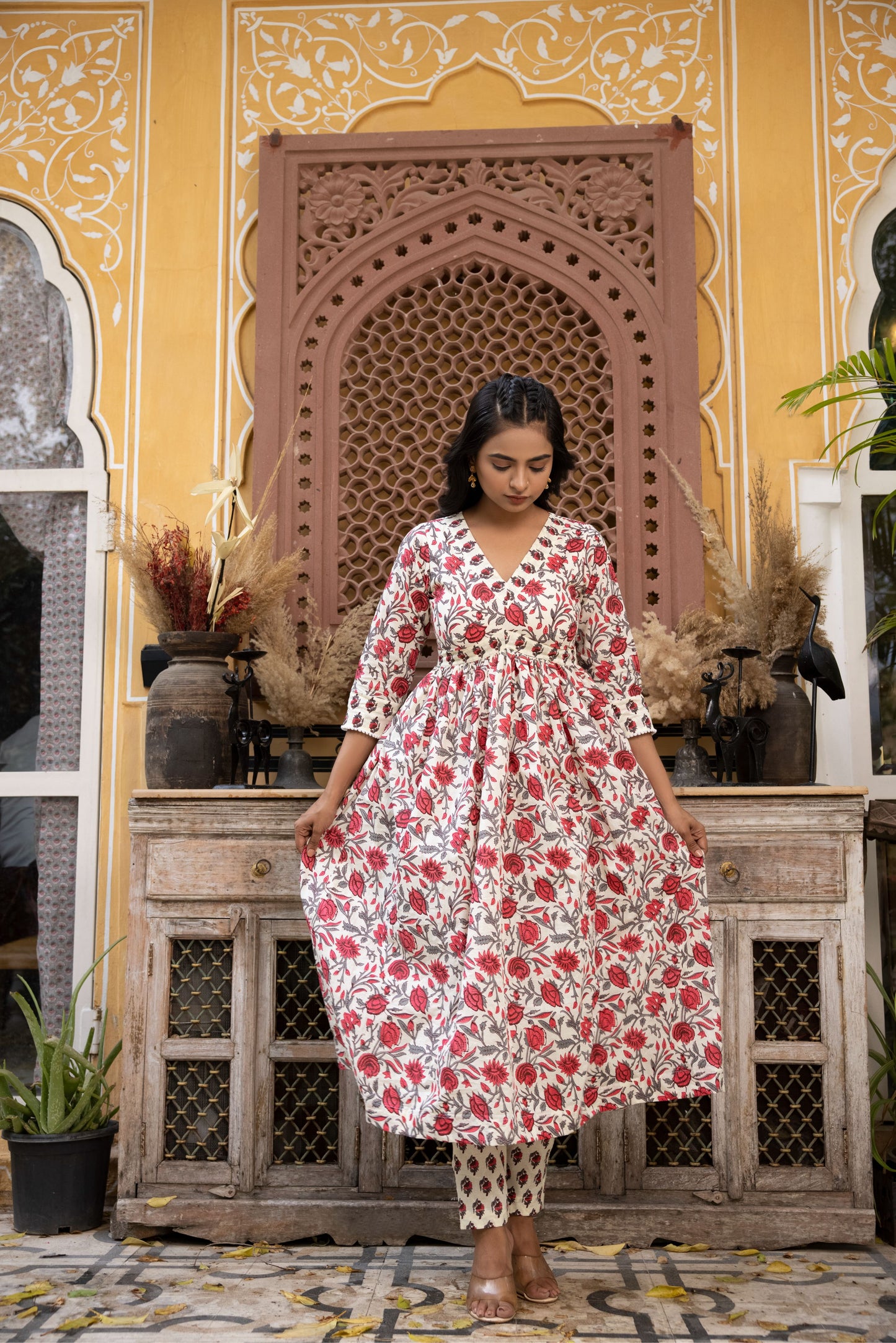 FIROSA COTTON FLORAL PRINTED SUIT SET Deasha India