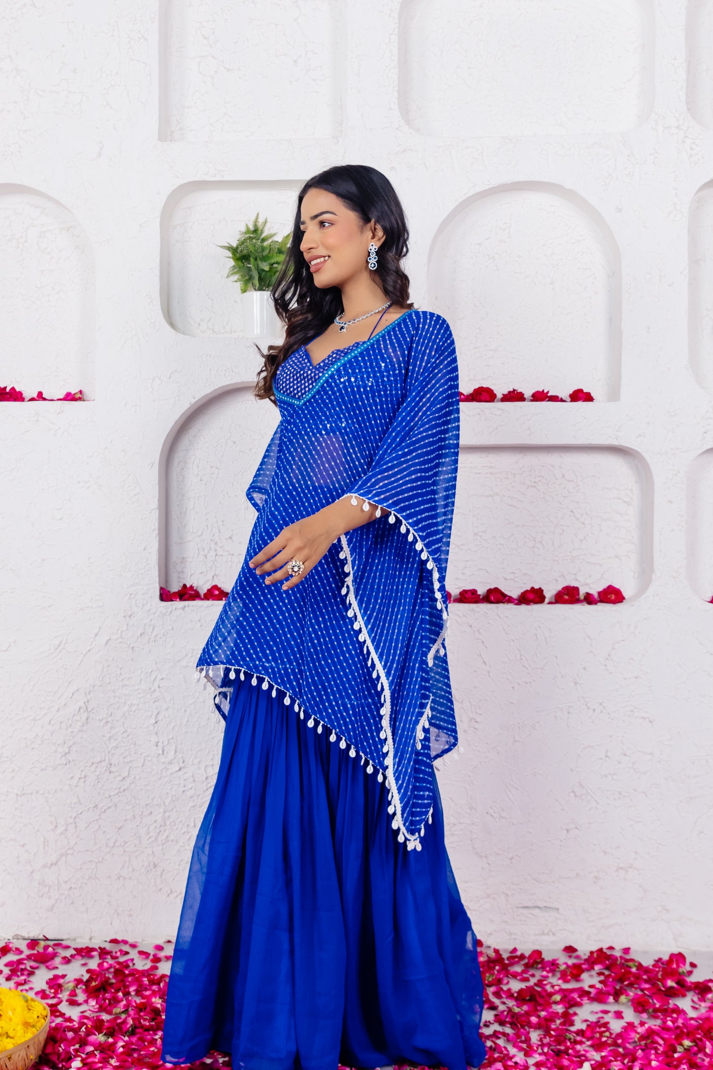 ANAYA ROYAL BLUE MOTHRA CO-ORD SET Deasha India