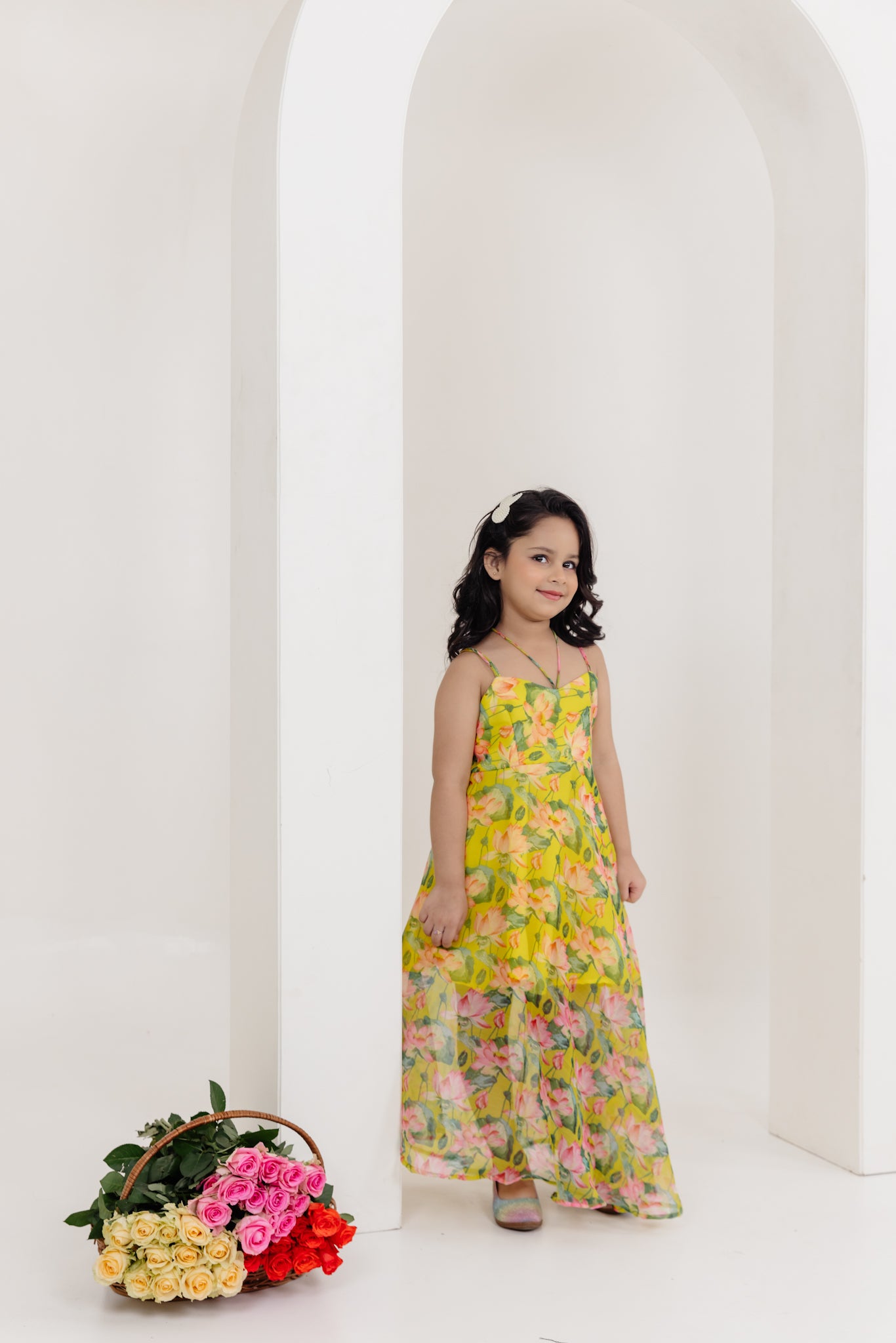 ELISE NEON FLORAL PRINT DRESS Deasha India