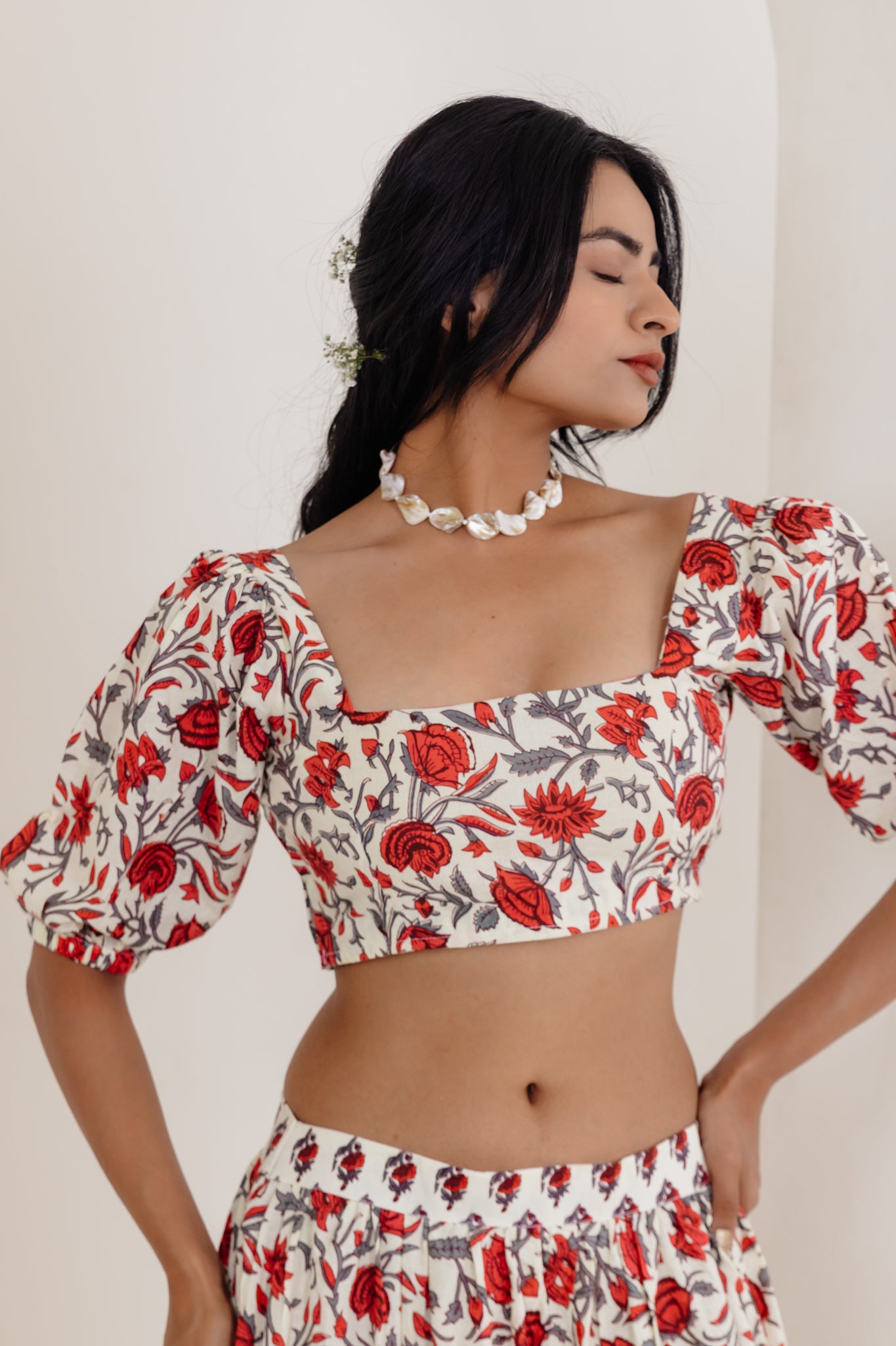 ENORA COTTON FLORAL PRINTED COORD SET Deasha India