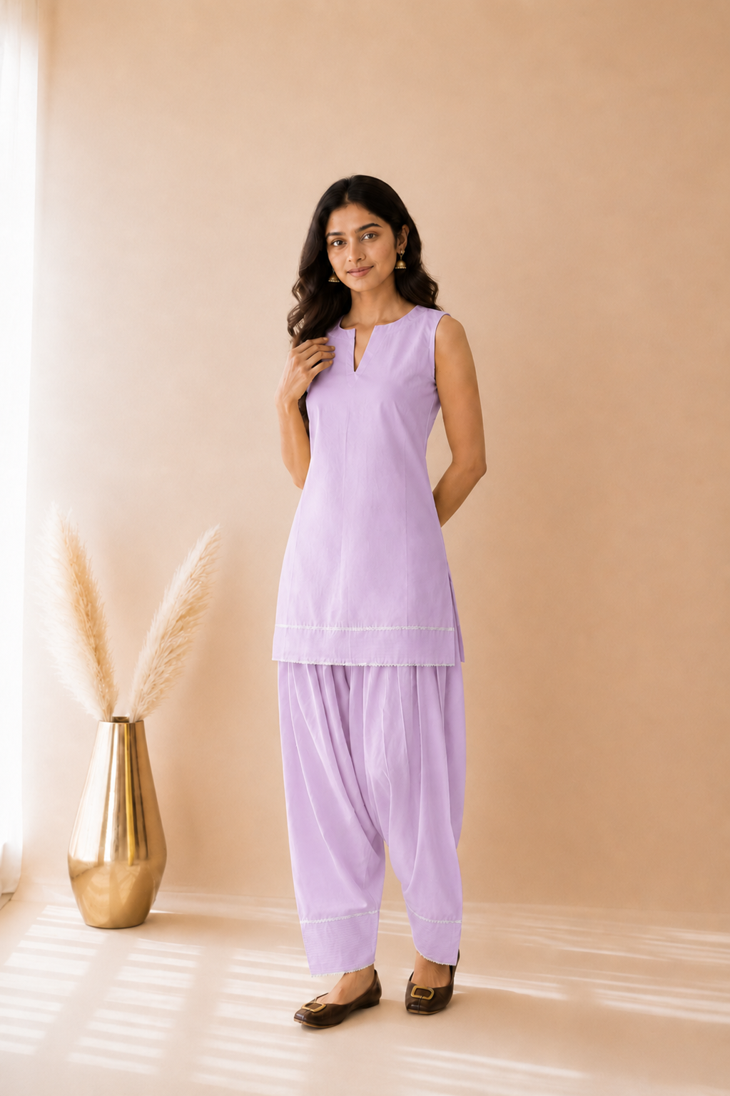FAIZEEN PURPLE FARSHI SET