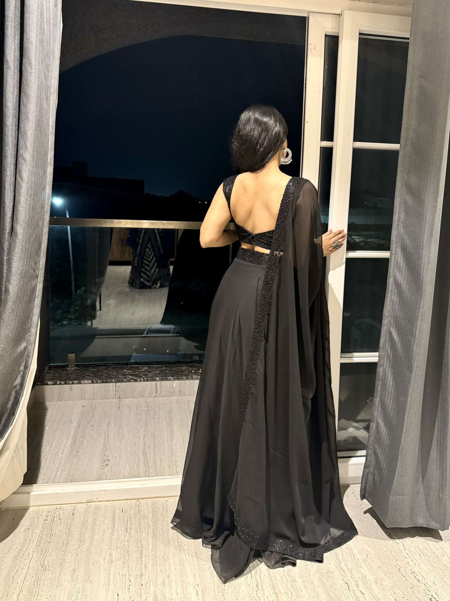 AVANI DETAILED BLACK LEHENGA SET Deasha India