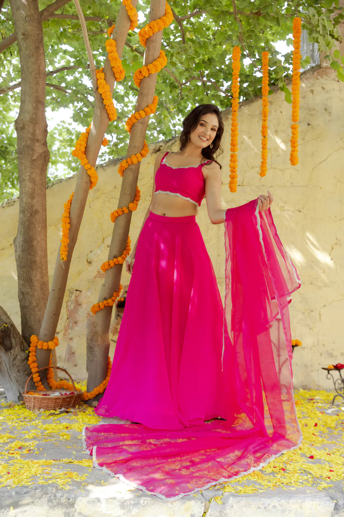 TARA VOILET GREY DETAILED LEHENGA SET Deasha India
