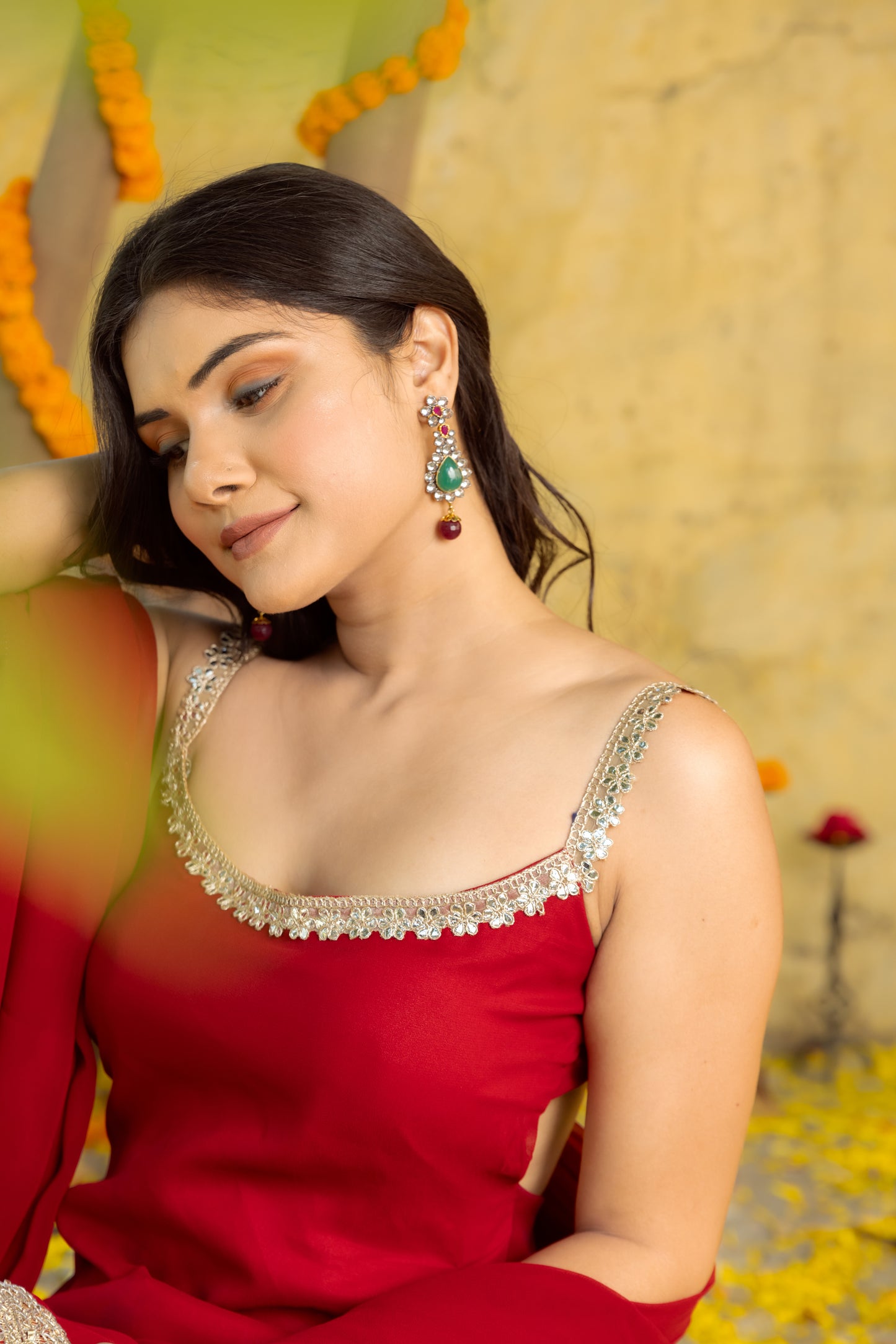 RAGINI MAROON RED DETAILED SHARARA SET Deasha India