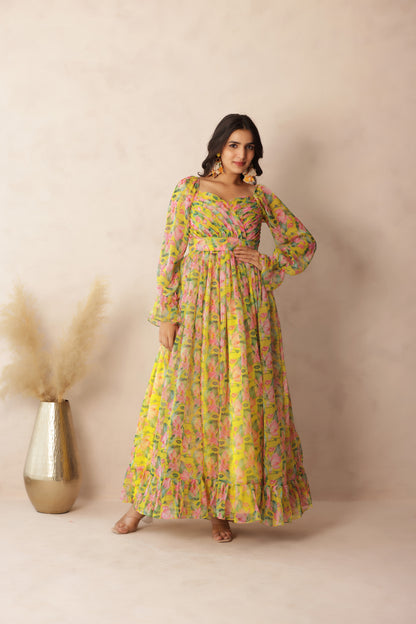OLIVIA NEON FLORAL DRESS