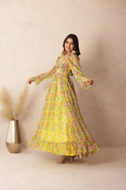 OLIVIA NEON FLORAL DRESS