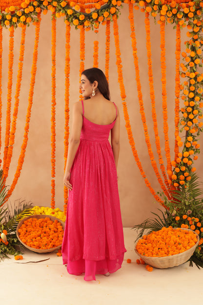 NISHKA PINK LURIX KURTA SET