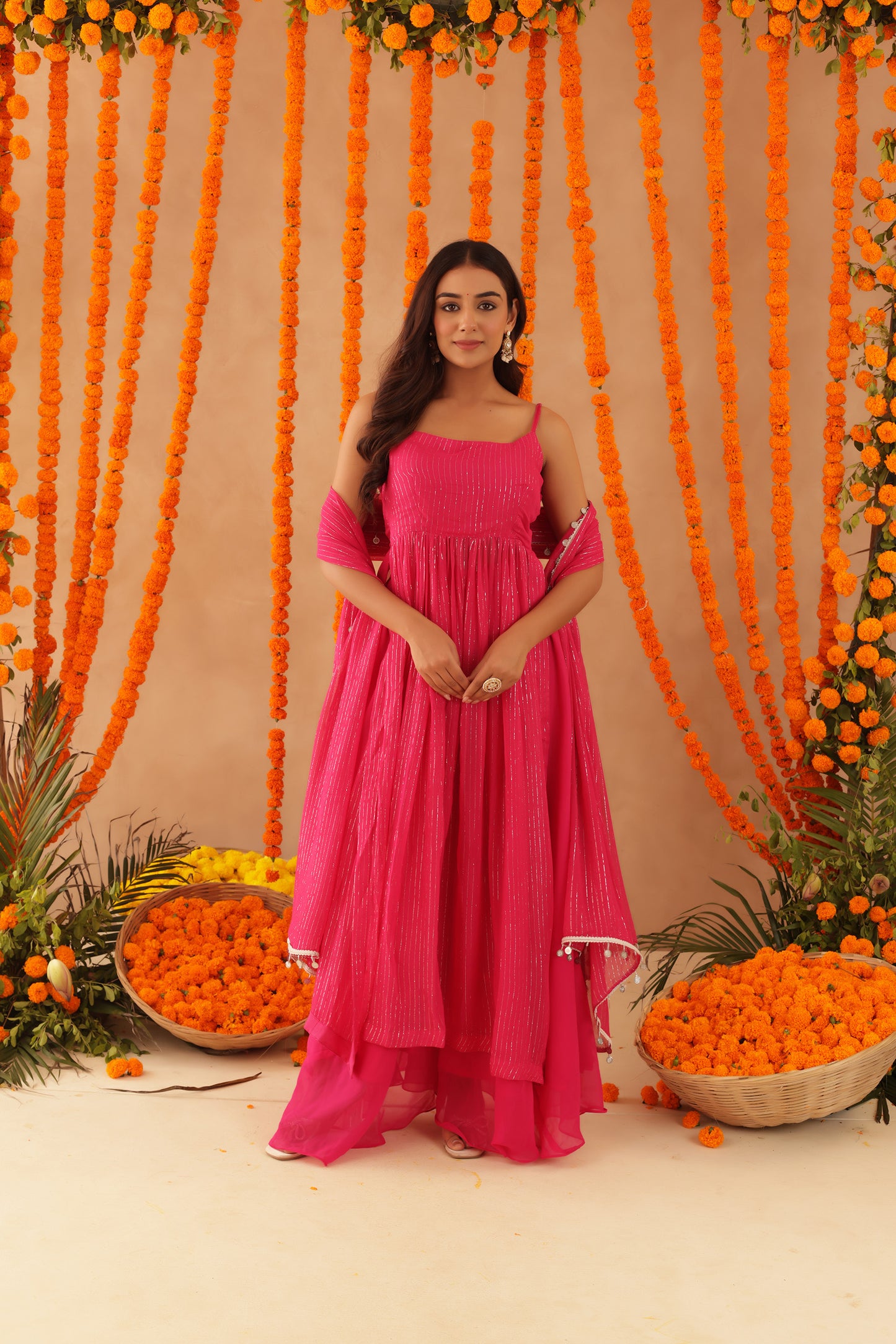 NISHKA PINK LURIX KURTA SET