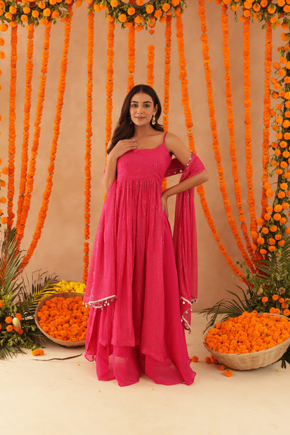 NISHKA PINK LURIX KURTA SET