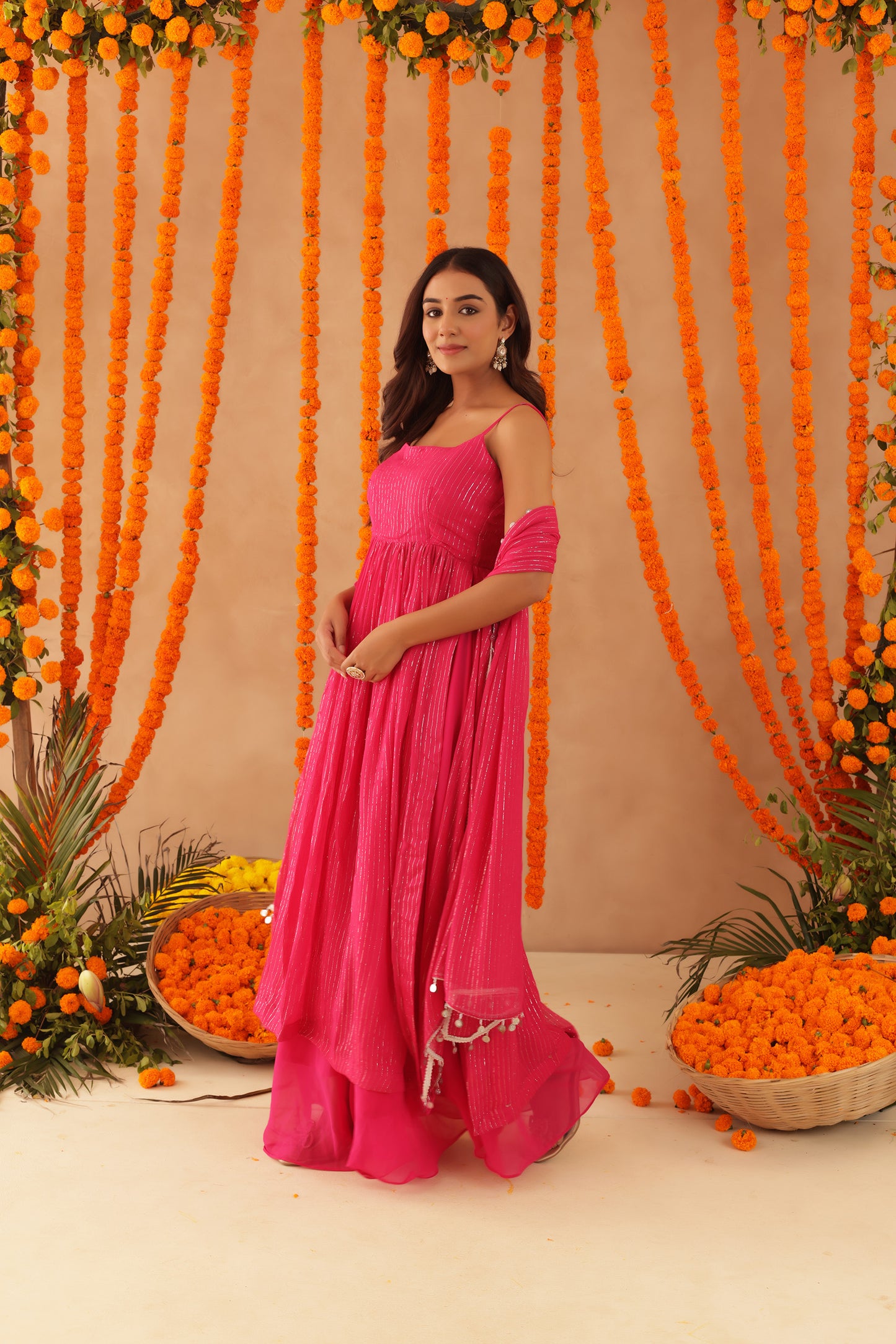 NISHKA PINK LURIX KURTA SET