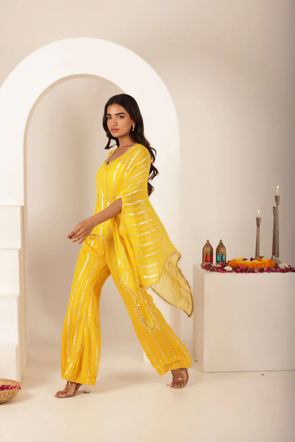 MITHIKA BLUE LURIX KAFTAN SET