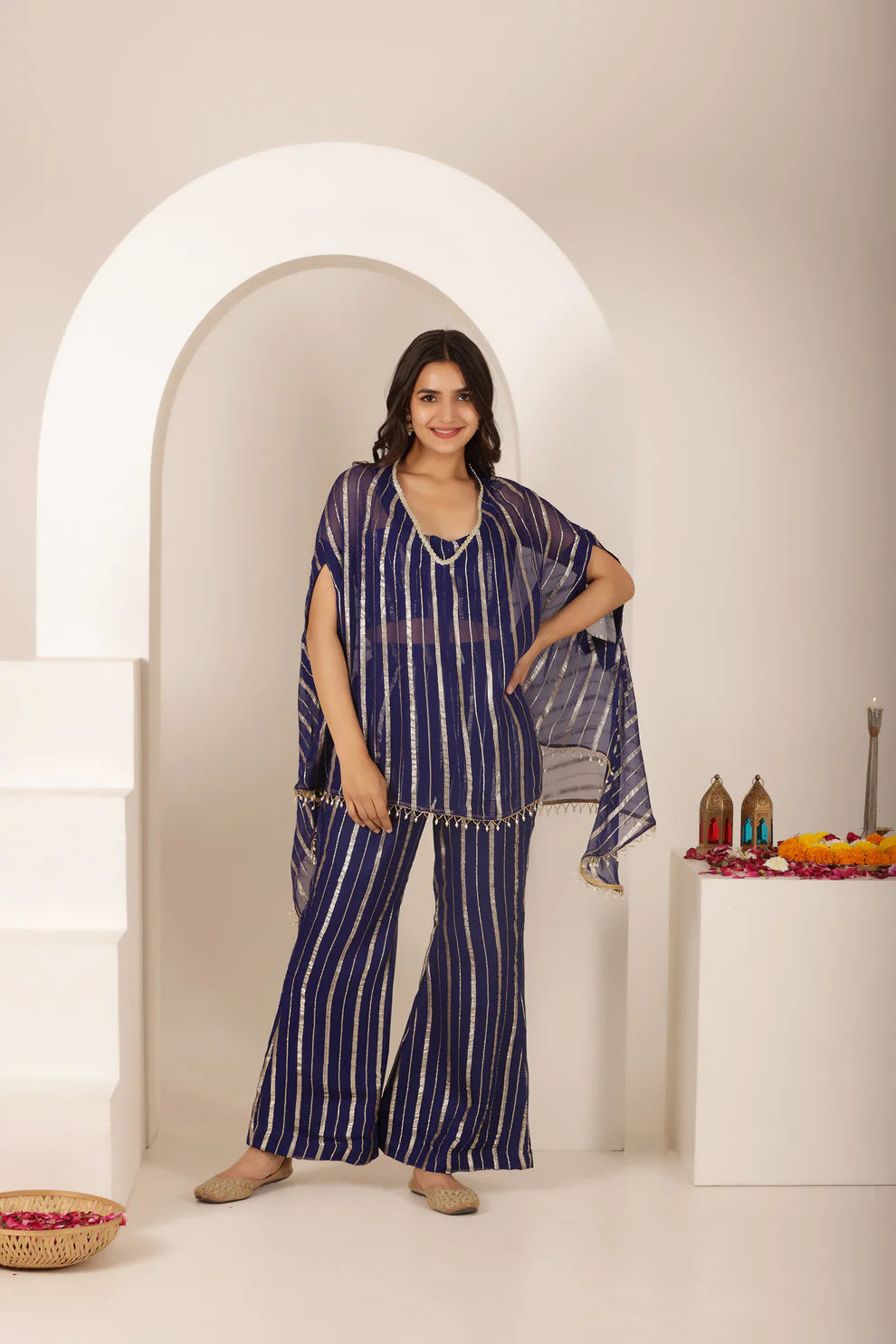MAITHLI YELLOW LURIX KAFTAN