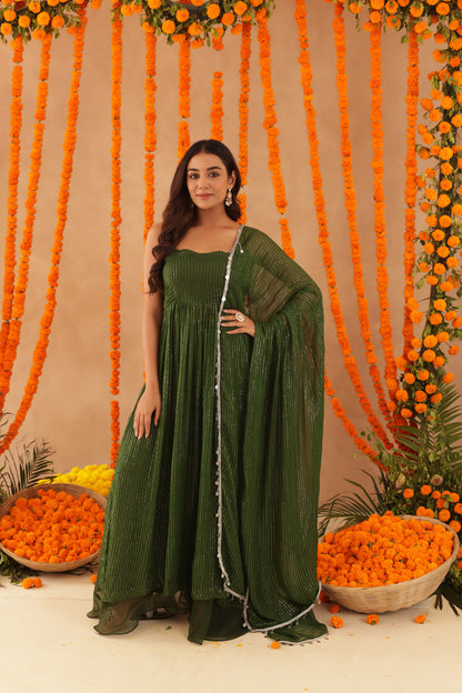 SOBHITA GREEN LURIX KURTA SET