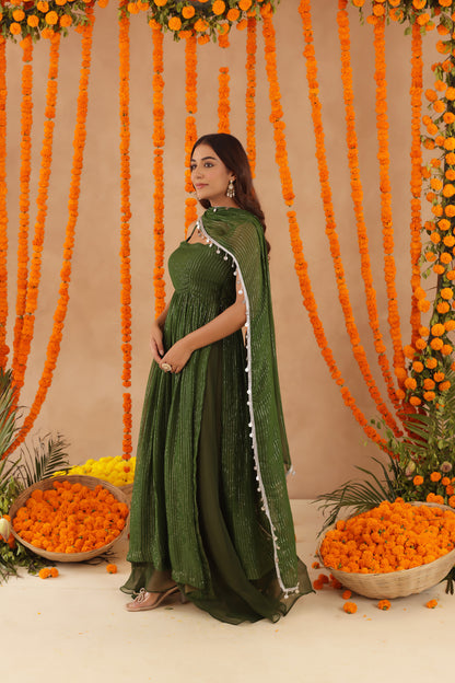 SOBHITA GREEN LURIX KURTA SET