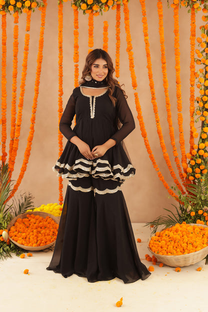 ASIN BLACK SHARARA SET